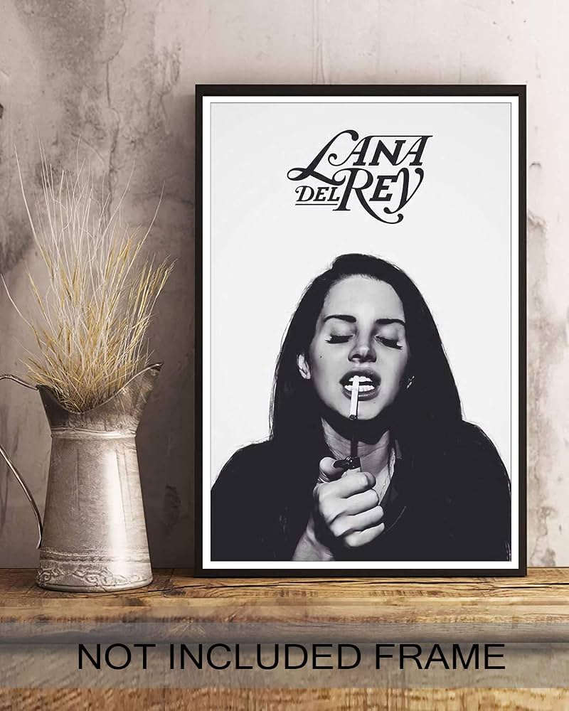 800x1000 Lana Del Rey Poster Black and White Canvas Wall Art Picture Canvas Prints for Home Decoration Modern Living Room Art Bedroom Office Decor (12x18inchs(30x45cm)) : Amazon.sg: Home