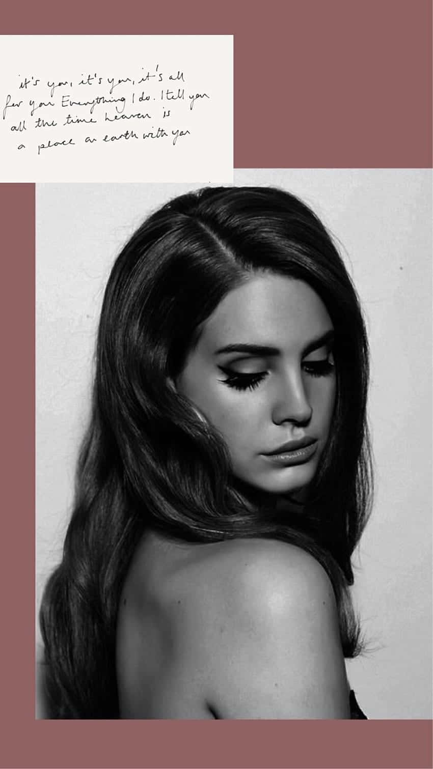 850x1511 Download Lana Del Rey Blackand White Portrait Wallpaper