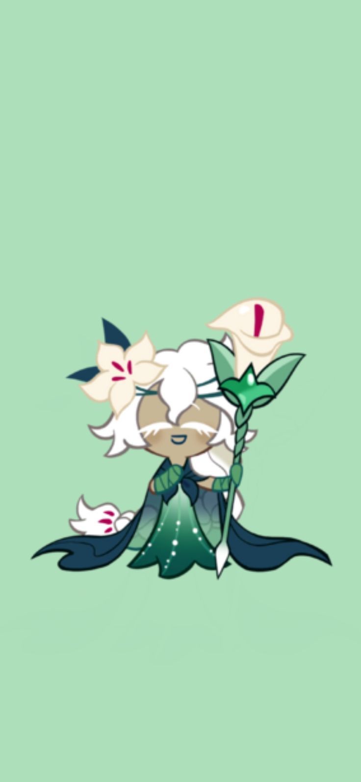 736x1594 White Lily cookie wallpaper [cookie run kingdom]