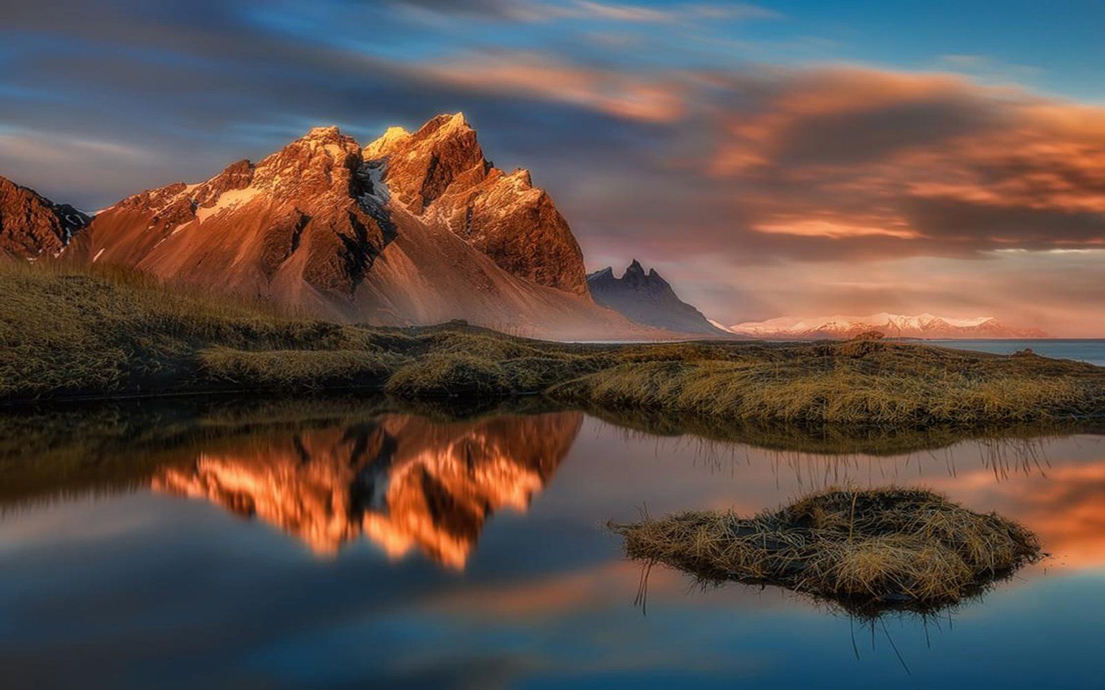 1600x1000 Reflection In Water Stokksnes Vestrahorn Mountain In East Iceland Desktop Wallpaper HD 1800x2880 :