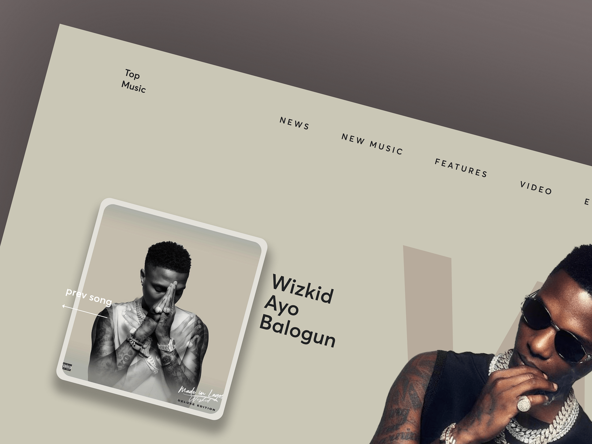 2048x1536 Wizkid in Lagos Album Website by Onyekachi Emenalo on Dribbble
