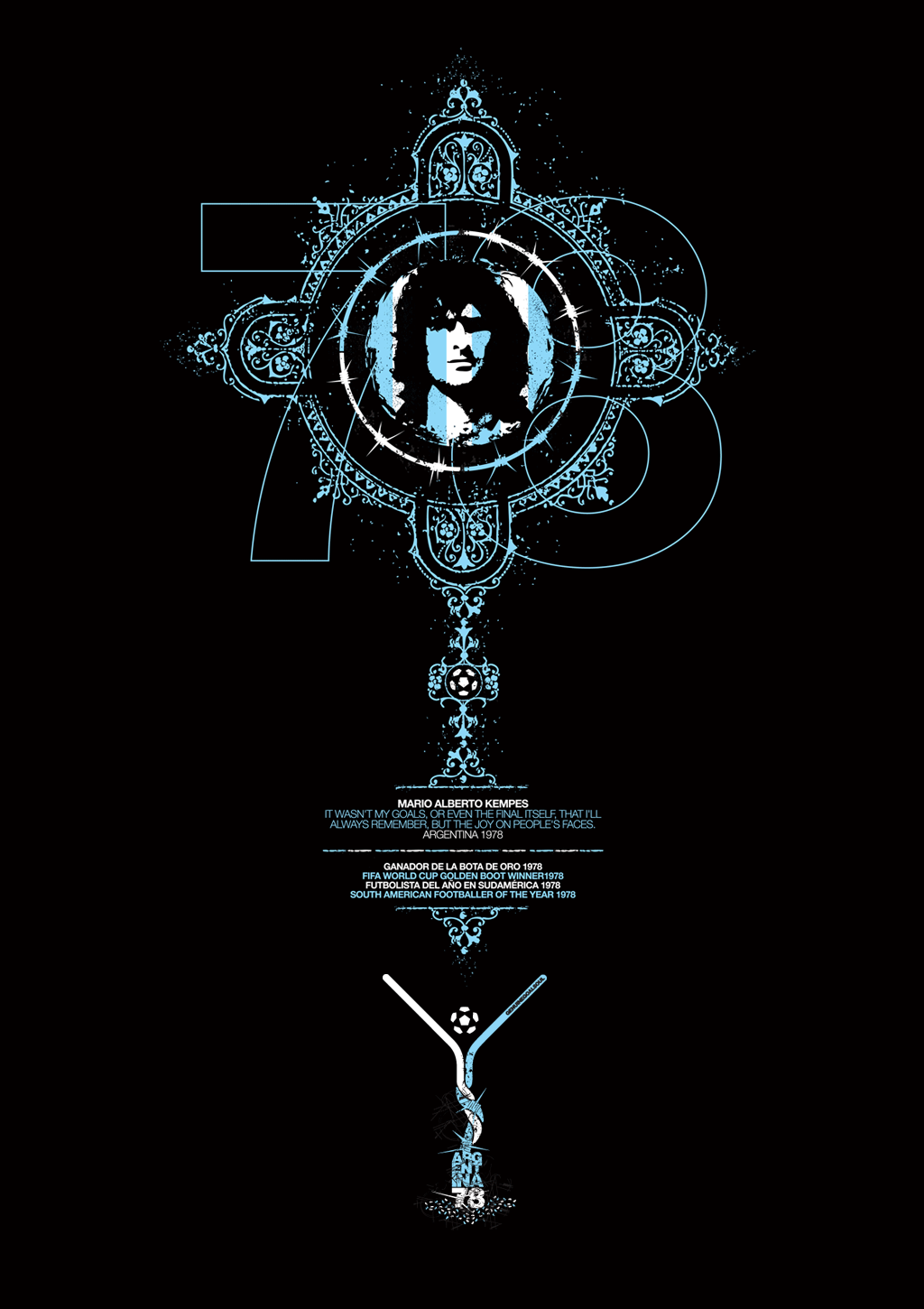 1024x1450 Mario Kempes '78. Goalsoul inspired artwork and apparel