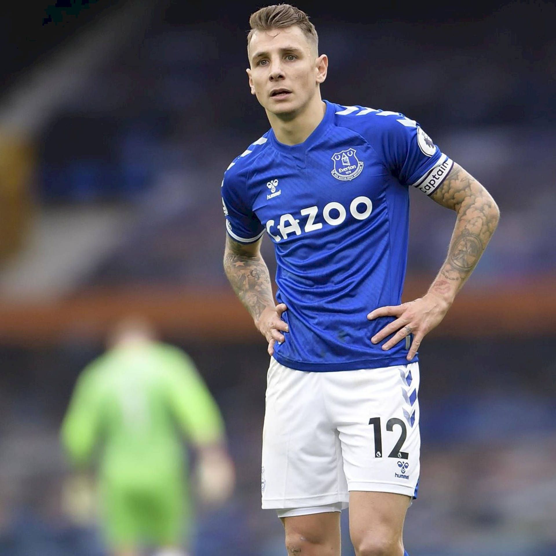 1920x1920 Download Lucas Digne With Hands On Hips Wallpaper
