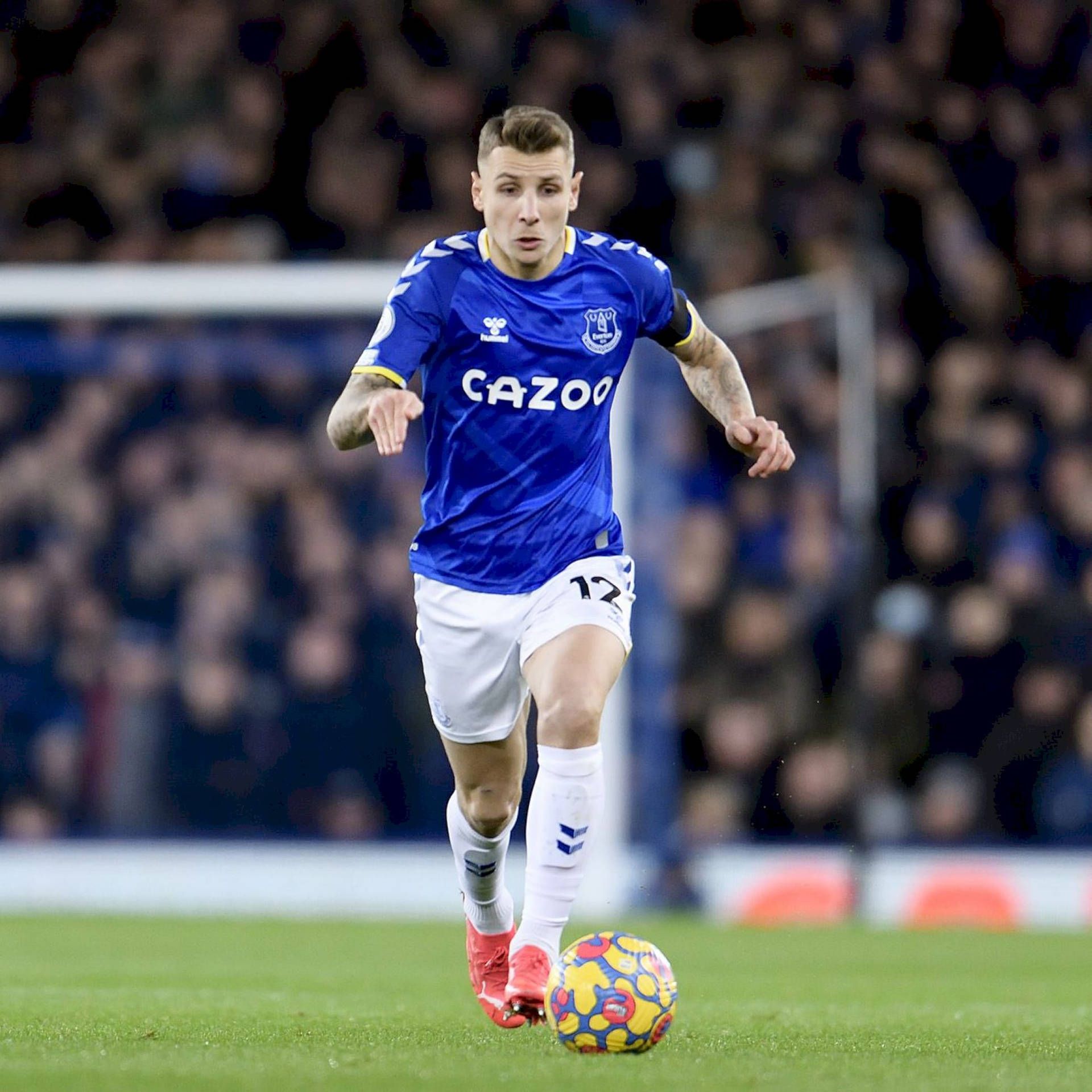 1920x1920 Download Lucas Digne For Everton Full Body Wallpaper