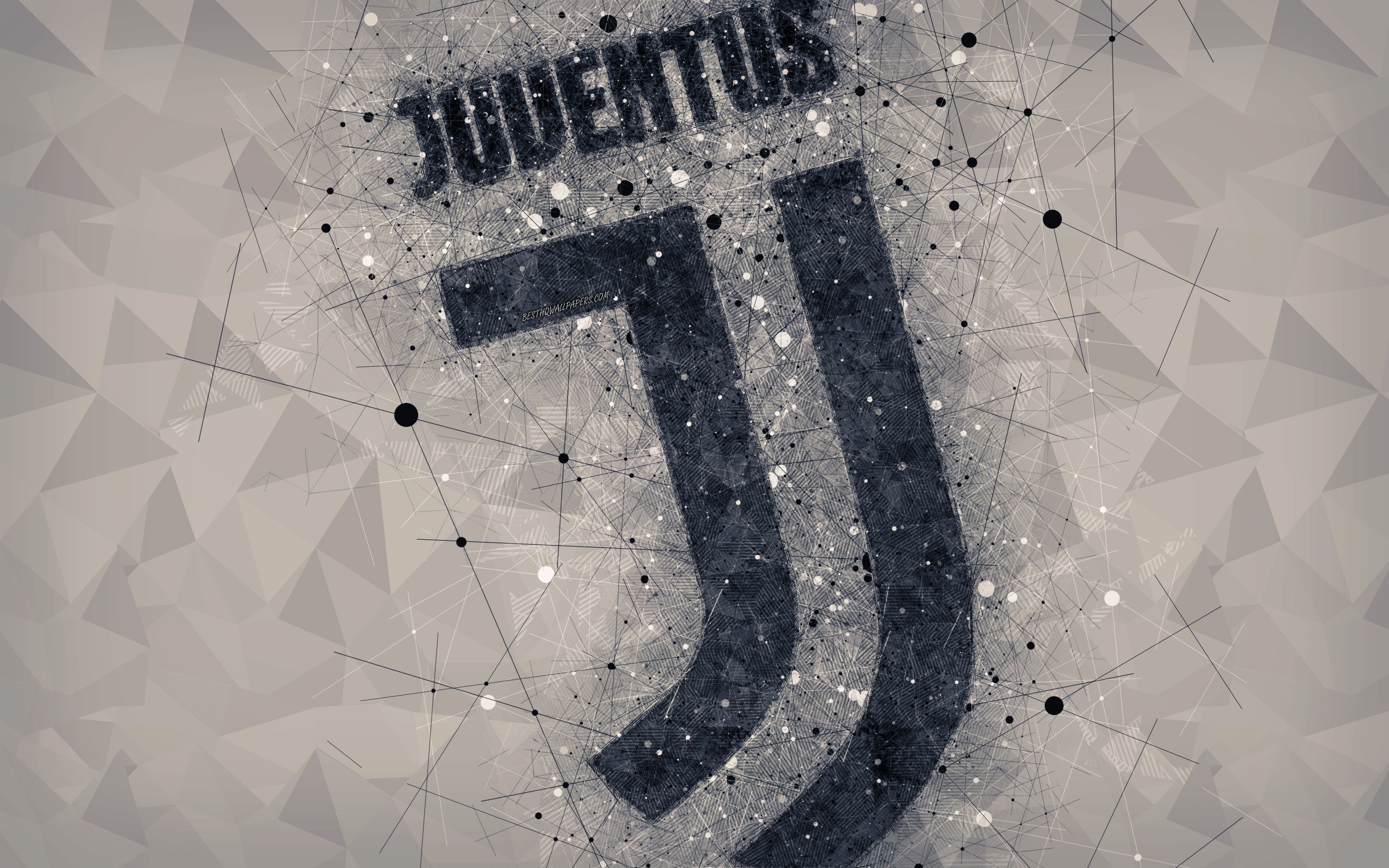 3840x2400 Wallpaper Juventus f c, Text, Line, Illustration, Monochrome, Background Free Image