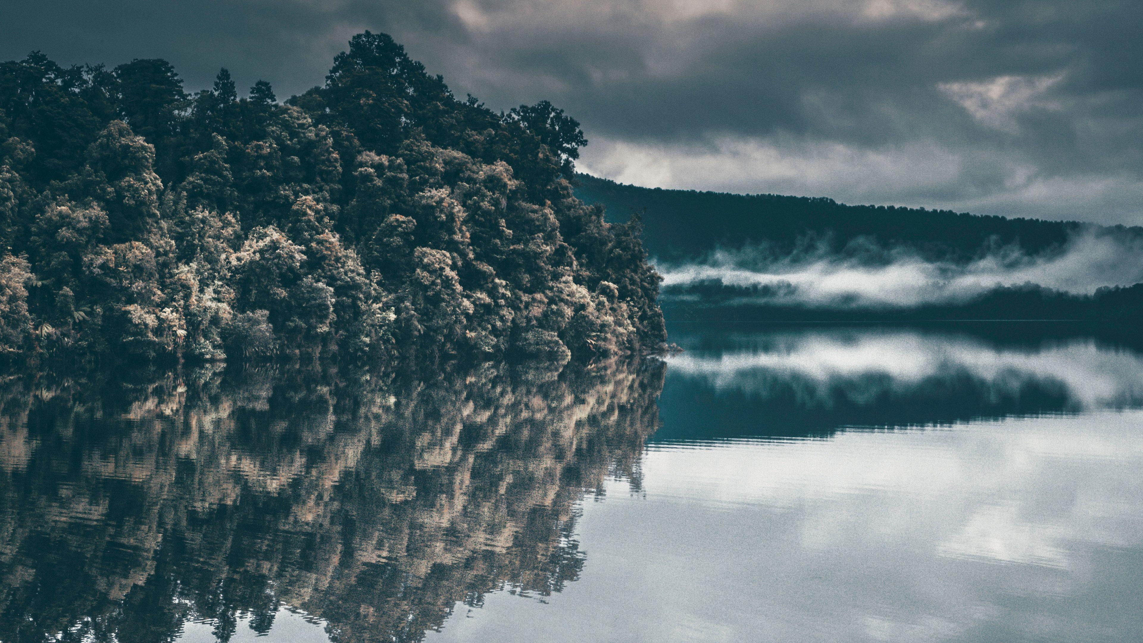 3840x2160 Wallpaper 4k Trees River Fog Forest 4k 4k Wallpaper, 5k