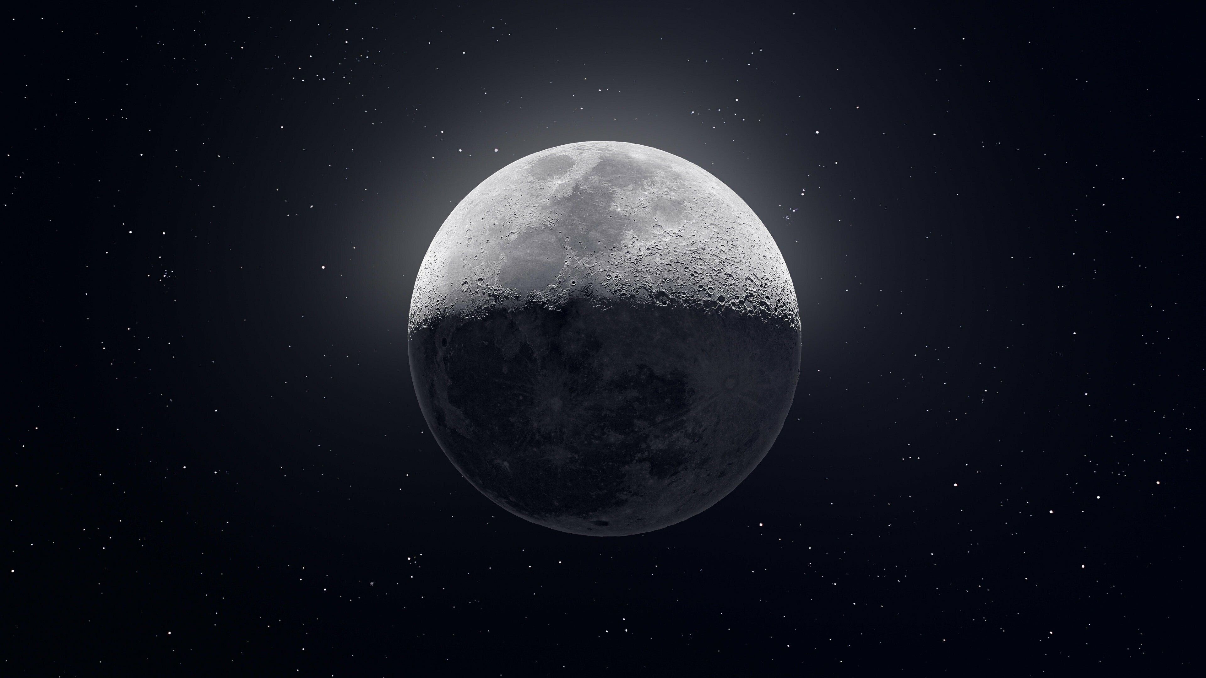 3840x2160 Moon Wallpaper
