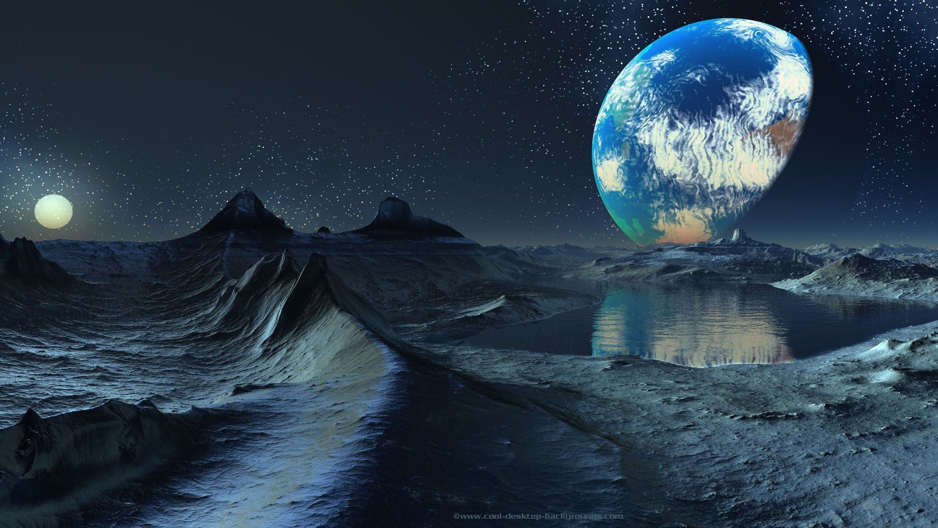 1920x1080 Space Planets Moon Fantasy Artwork HD Moon Wallpaper