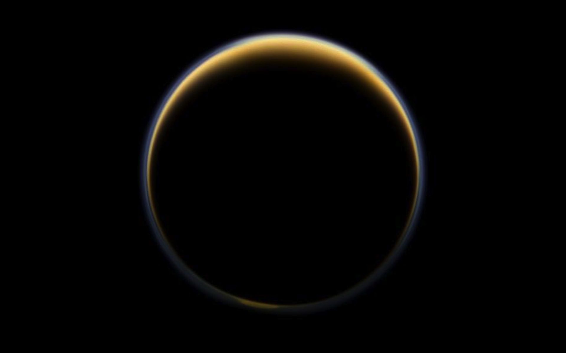 1920x1200 Cassini Toward Night Side of Titan Wallpaper