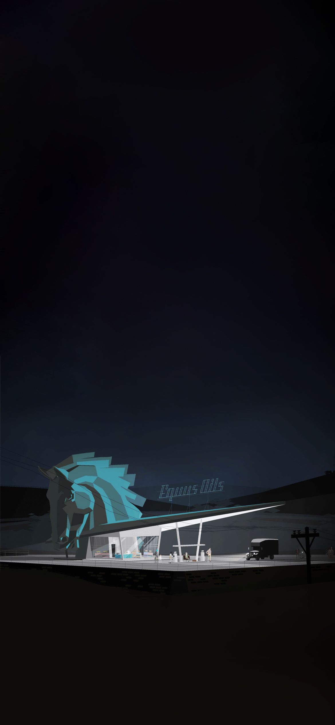 1170x2532 Here's my Kentucky Route Zero themed iPhone background image, feel free to use!