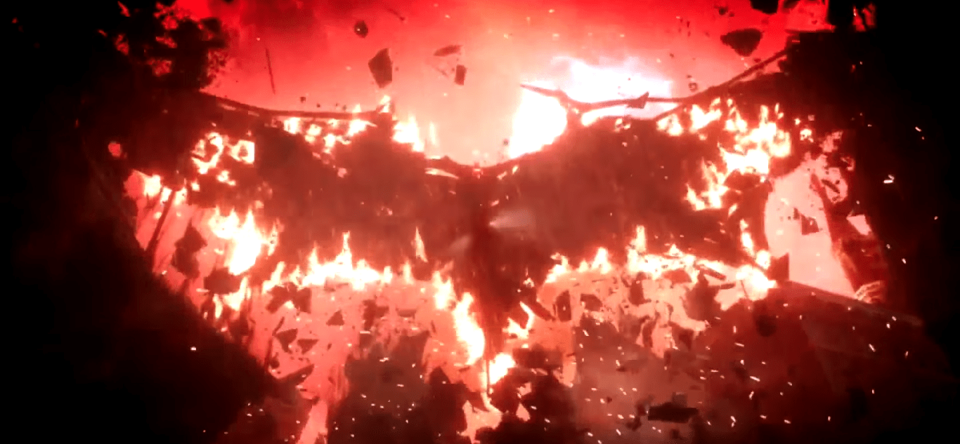 1366x633 Burning Batman wallpaper?