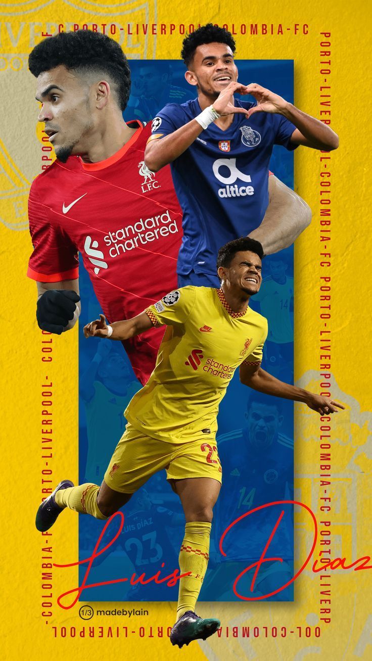 736x1308 Luis Díaz 2021 2022 Liverpool FC Porto Wallpaper