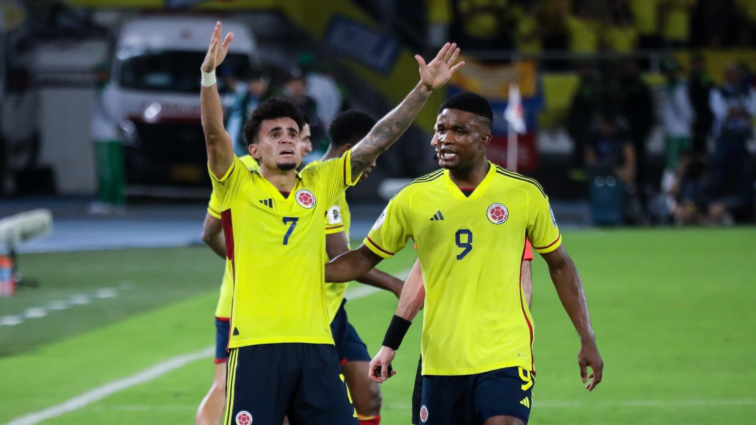 2560x1440 Luis Diaz scores twice in front of freed father as Colombia stun Brazil in World Cup qualifying