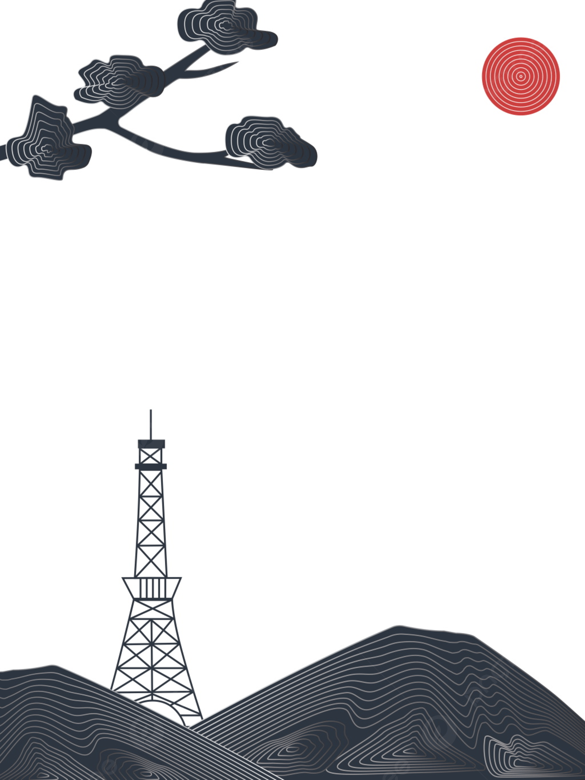 1200x1600 Cartoon Hand Drawn Tokyo Landscape Hand Drawn Background Wallpaper Image For Free Download