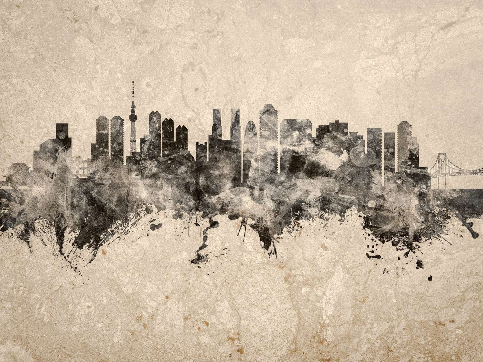 1600x1200 Wall Mural skyline, Tokyo
