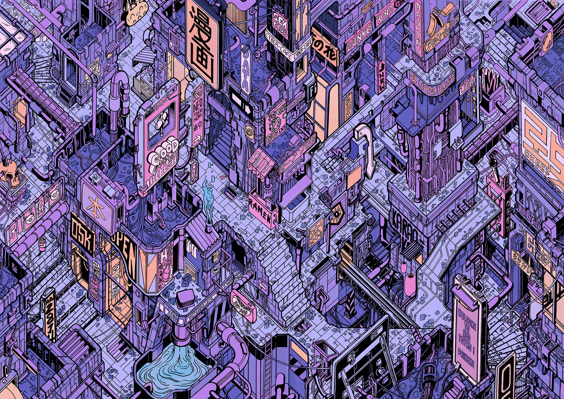 1920x1358 Neo Tokyo 迷宮 (4). Image - Behance