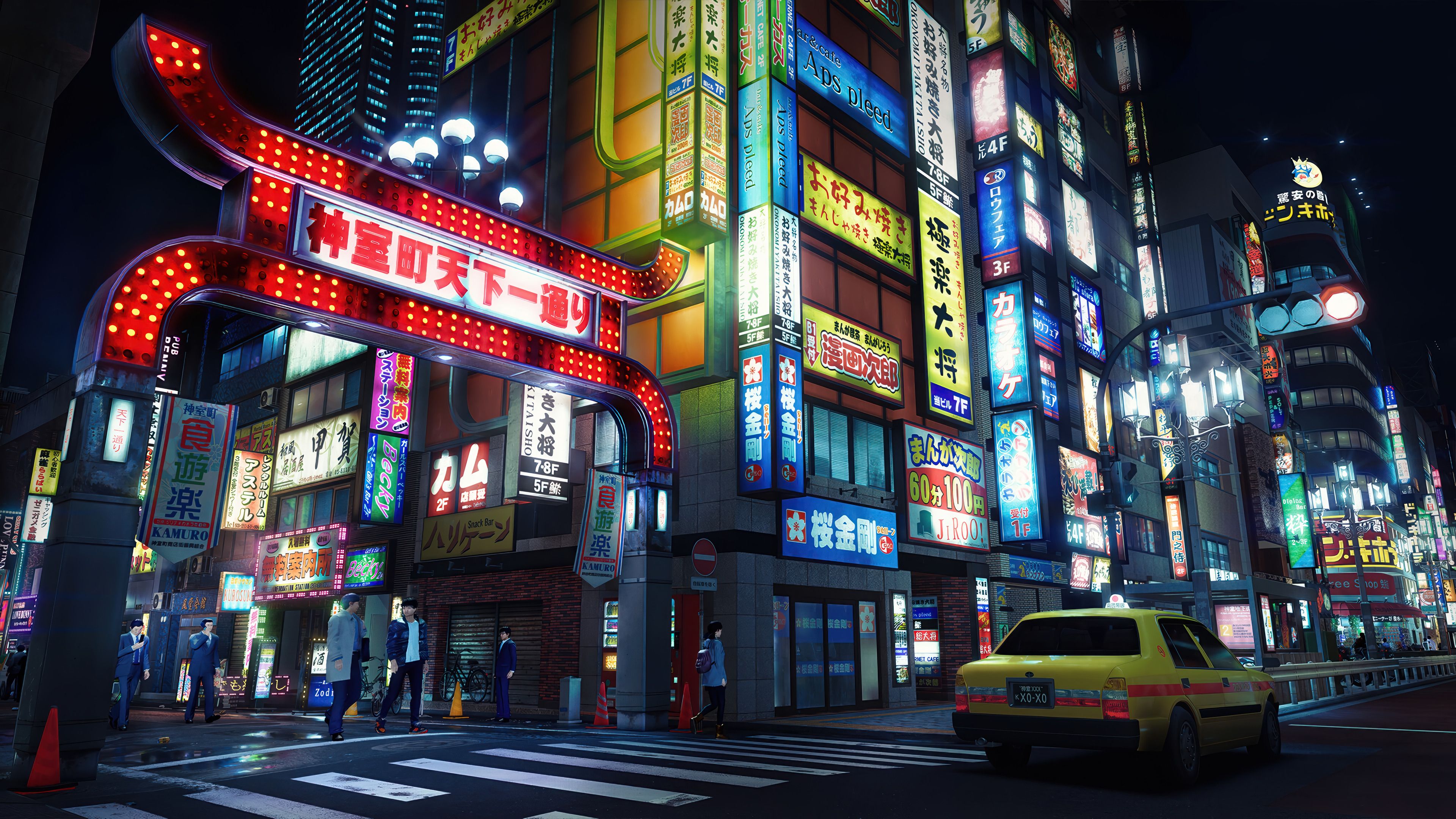 3840x2160 Yakuza Kiwami 3 & Dark Ties City Wallpaper 4K HD PC