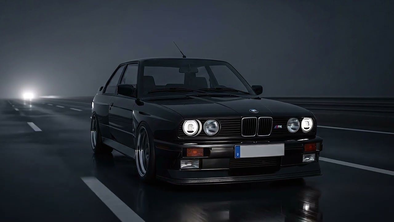1280x720 BMW M3 E30 Night Drive Ambient 4K