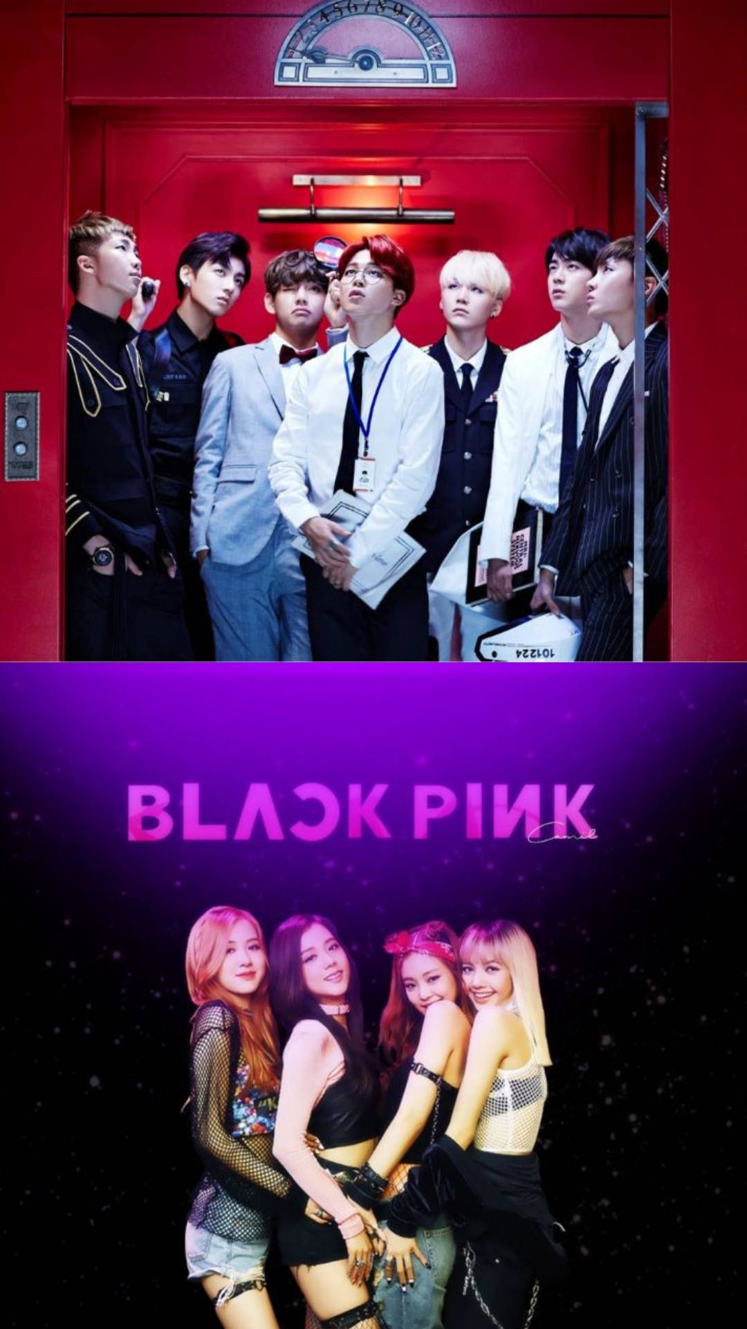 1080x1920 Download Bts And Blackpink Concept Photo Wallpaper