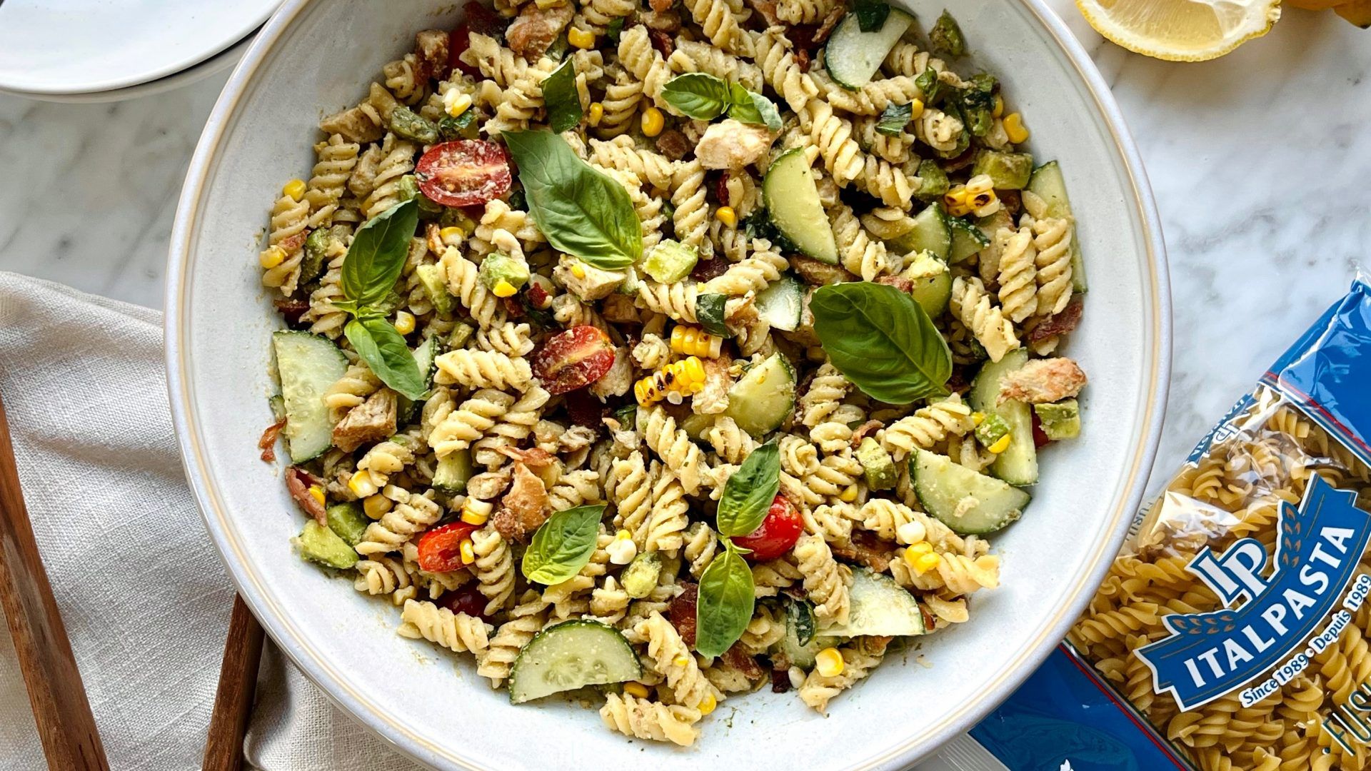 1920x1080 Cobb Fusilli Pasta Salad