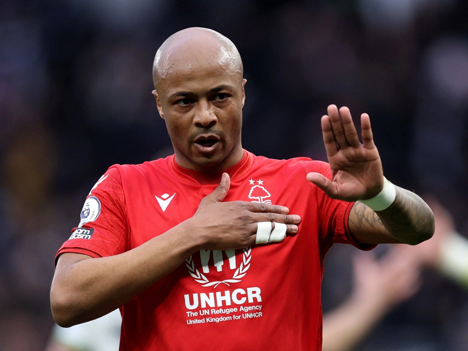 1920x1440 Andre Ayew suffers freak knee injury without even playing on international duty in blow for Nottingham Forest