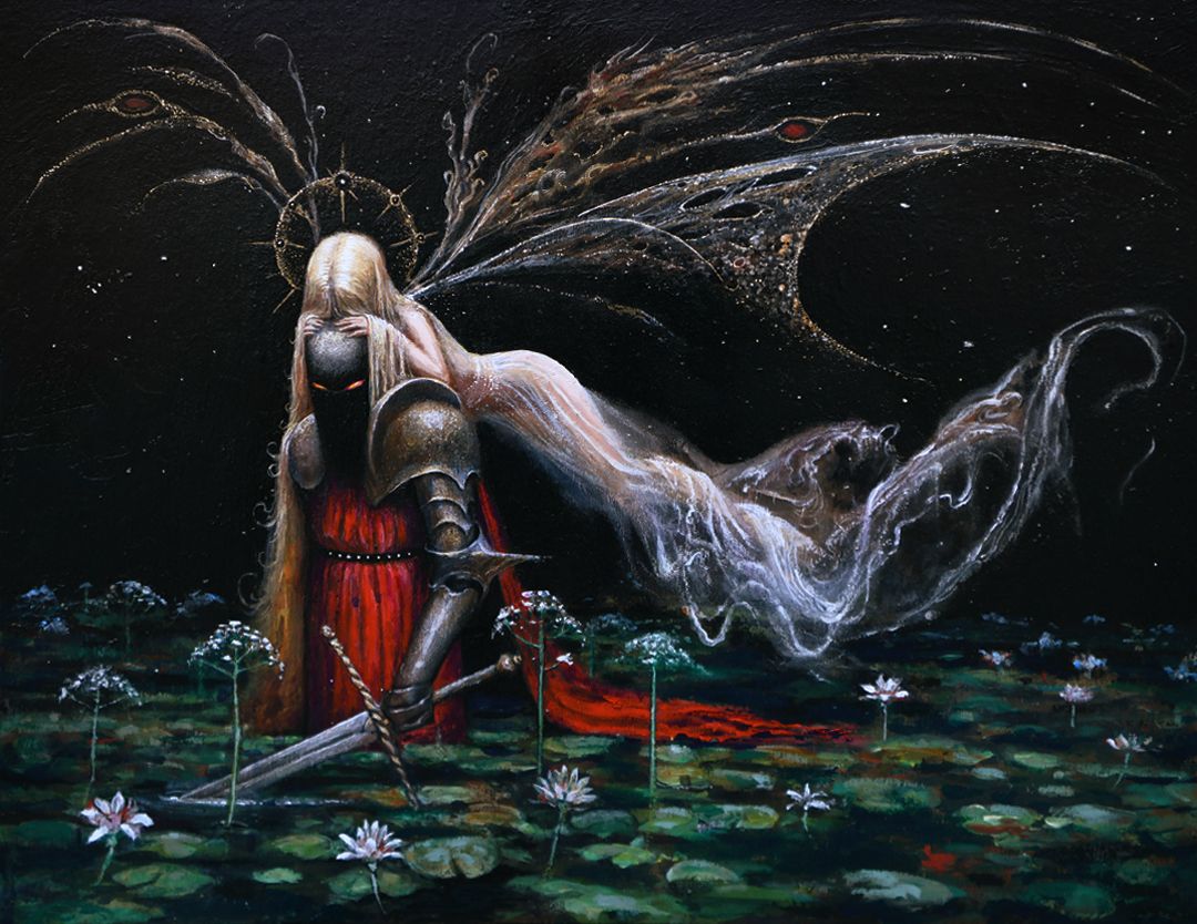 1080x834 Sower of Temptation, Magic the Gathering. Acrylic on wood