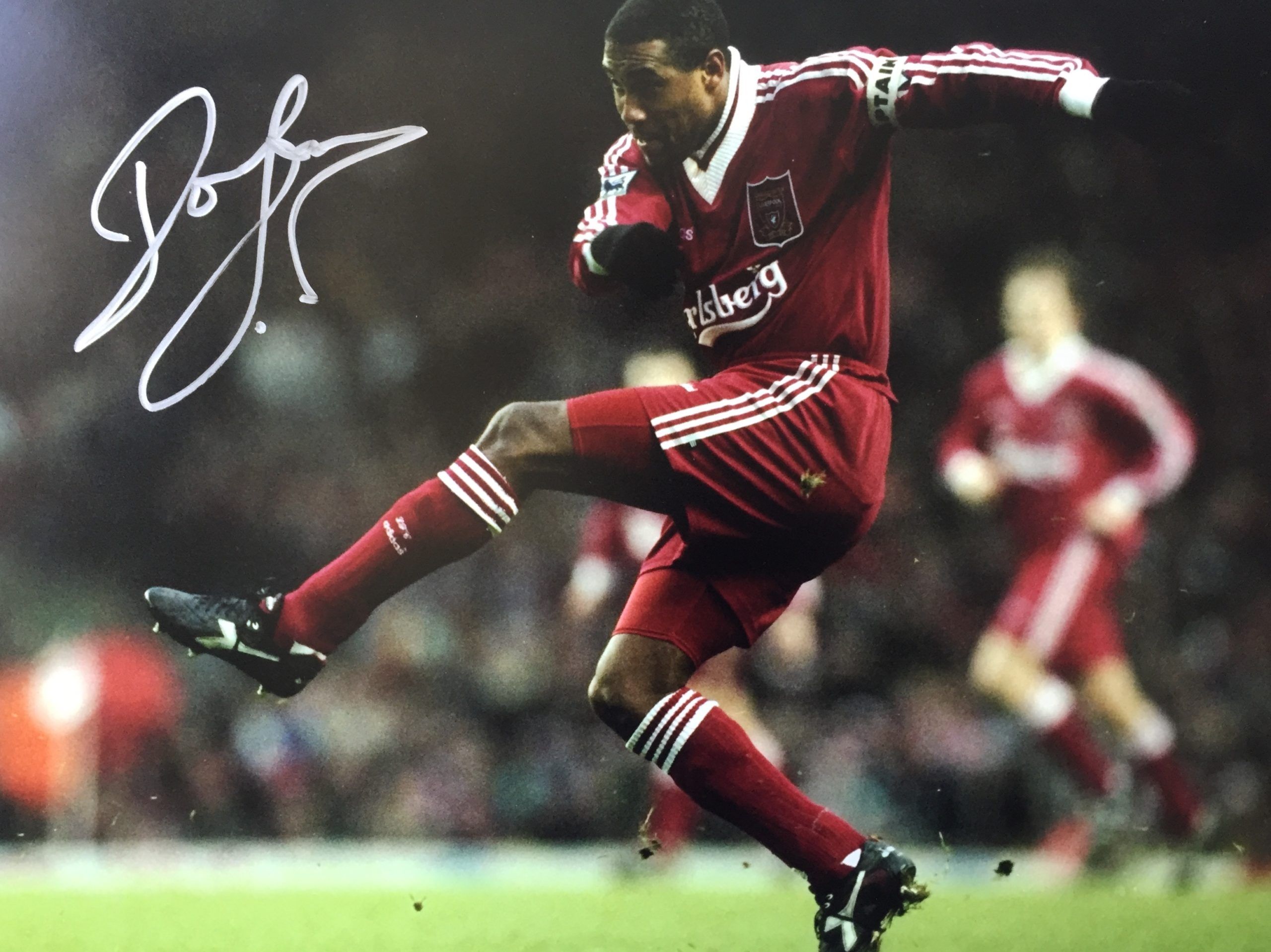 2560x1918 John Barnes Signed Liverpool FC Montage Print Carragher 23 Foundation