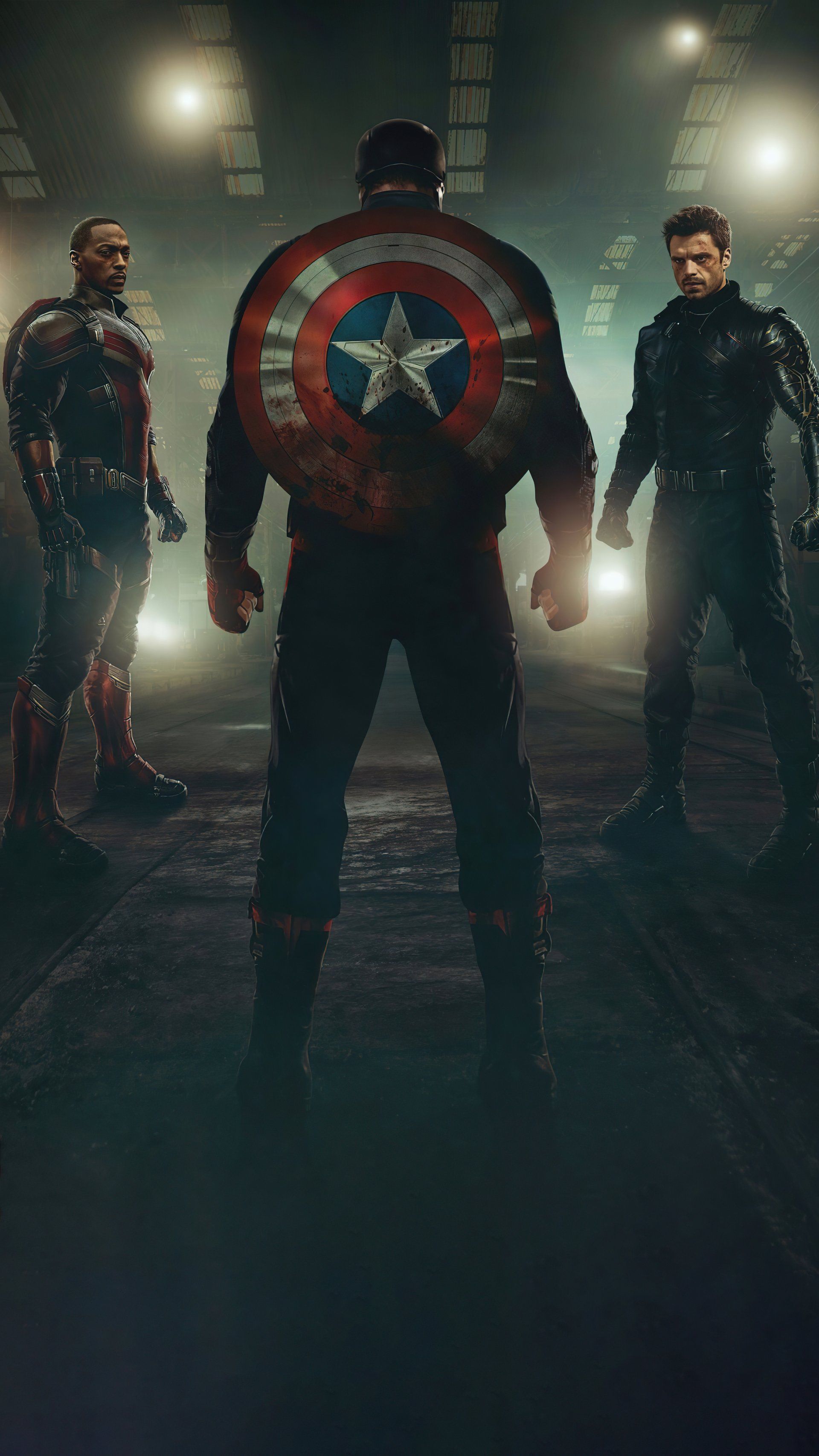 1920x3413 Download Superhero Winter Soldier Captain America John Walker Sebastian Stan Anthony Mackie Sam Wilson Bucky Barnes Falcon (Marvel Comics) TV Show The Falcon And The Winter Soldier Phone Wallpaper