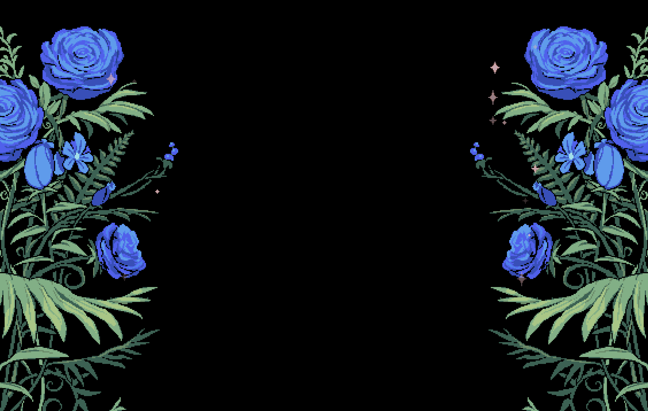 2255x1432 I made a Wallpaper Engine background for the Deltarune Chapter 5 countdown! (Just the flowers and sparkles! Adjustable!)