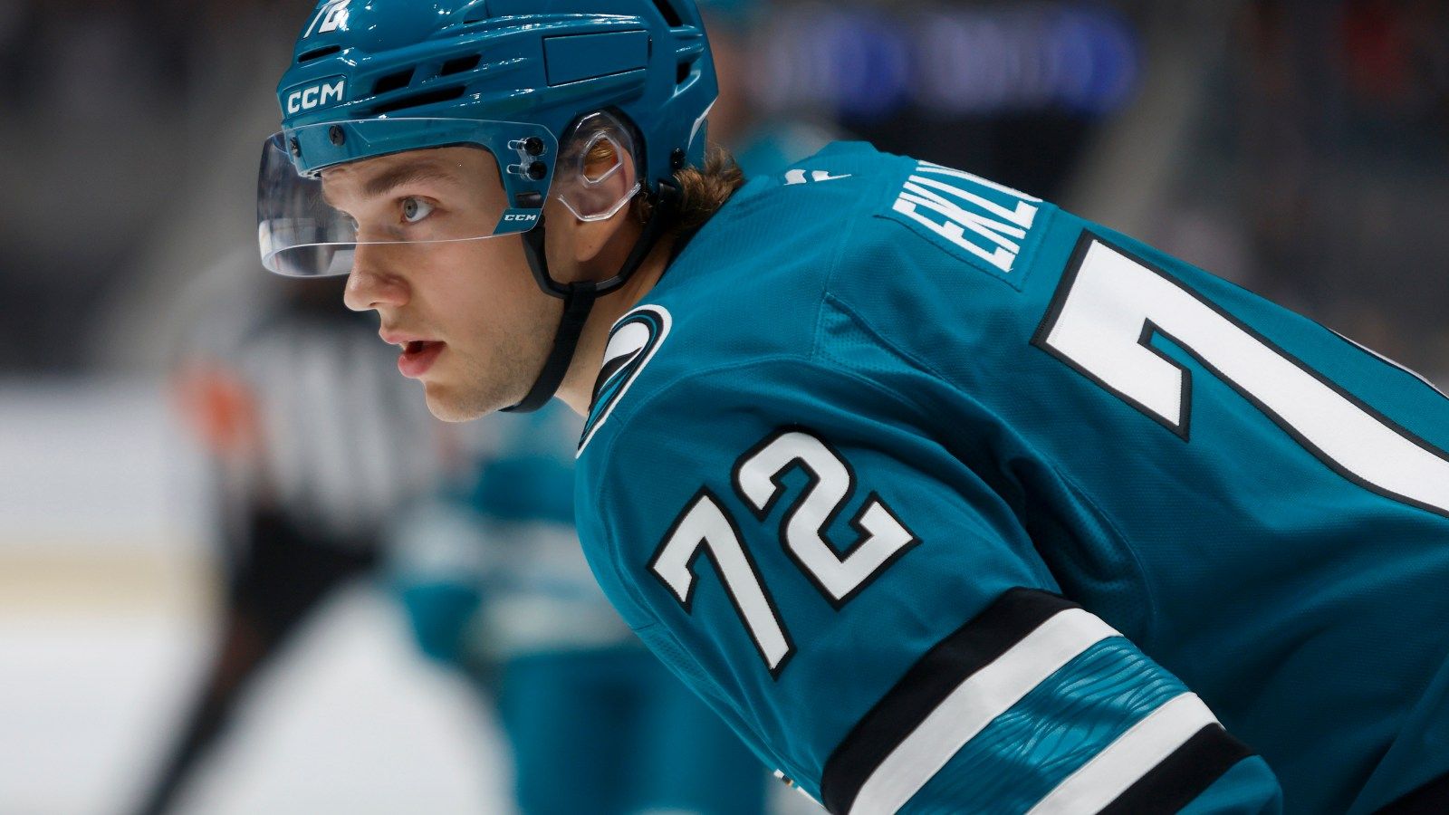 1600x900 San Jose Sharks winger William Eklund out vs. Seattle Kraken with injury
