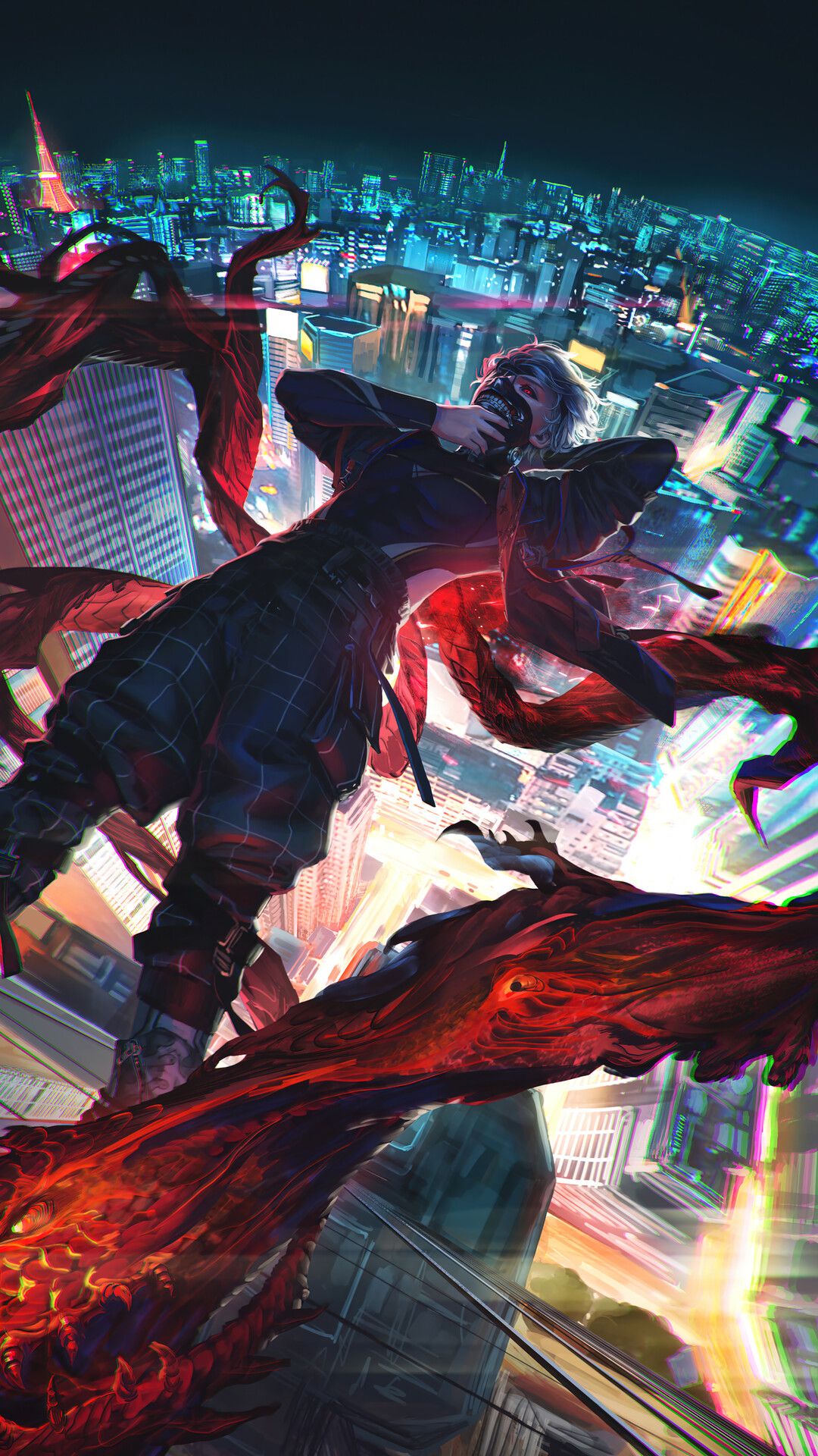 1080x1920 Ken Kaneki Kagune Tokyo Ghoul 4K Wallpaper iPhone HD Phone f