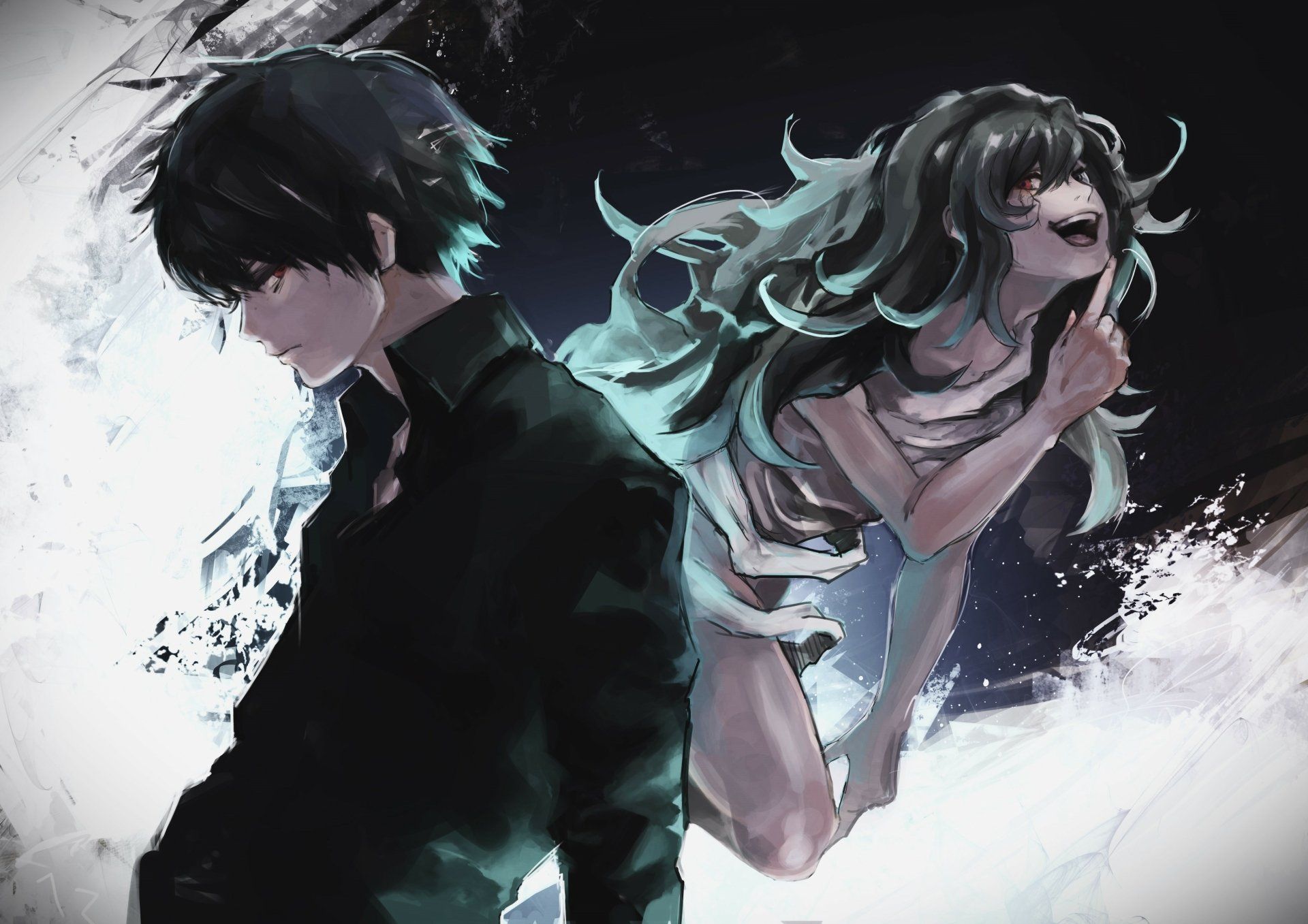 1920x1357 Tokyo Ghoul 4K Ultra HD: Dark Shadows and Haunting Souls Wallpaper by Asphy.x2893