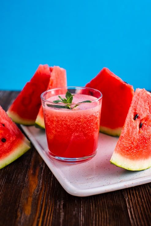 493x740 Watermelon with juice Image