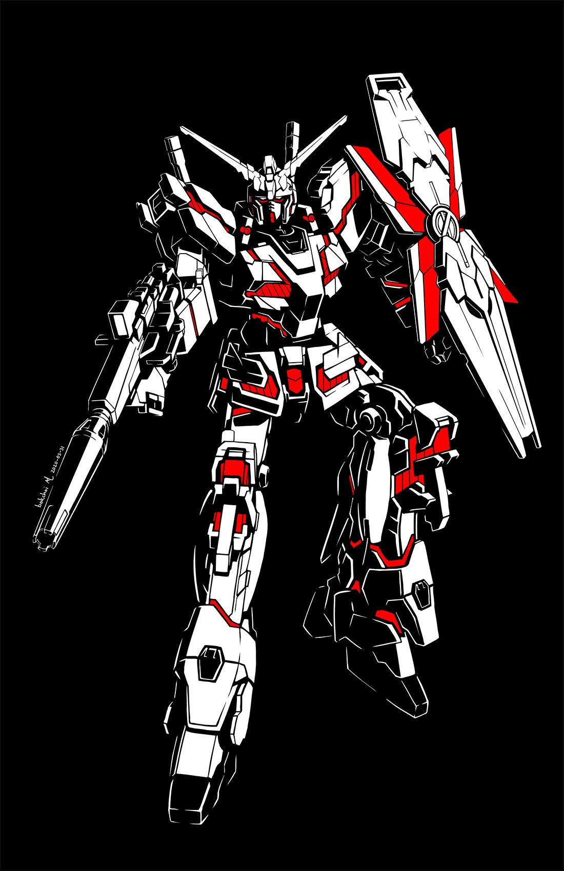 1100x1700 Alan Lin 0 Unicorn Gundam Fanart