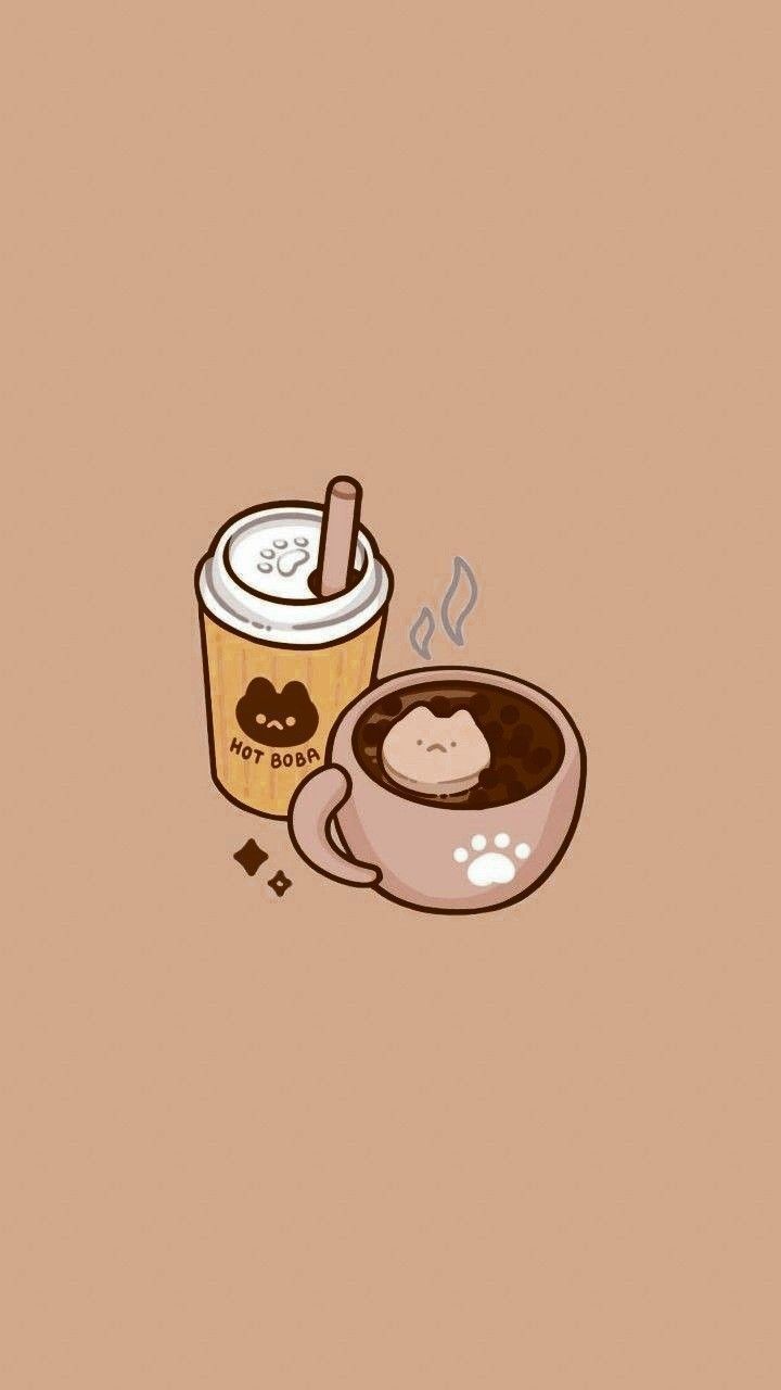 720x1280 Valentine iPad Wallpaper for Couples: Tablet Tales of Love. Anime coffee aesthetic wallpaper, Cute coffee wallpaper aesthetic, Cute coffee wallpaper ideas
