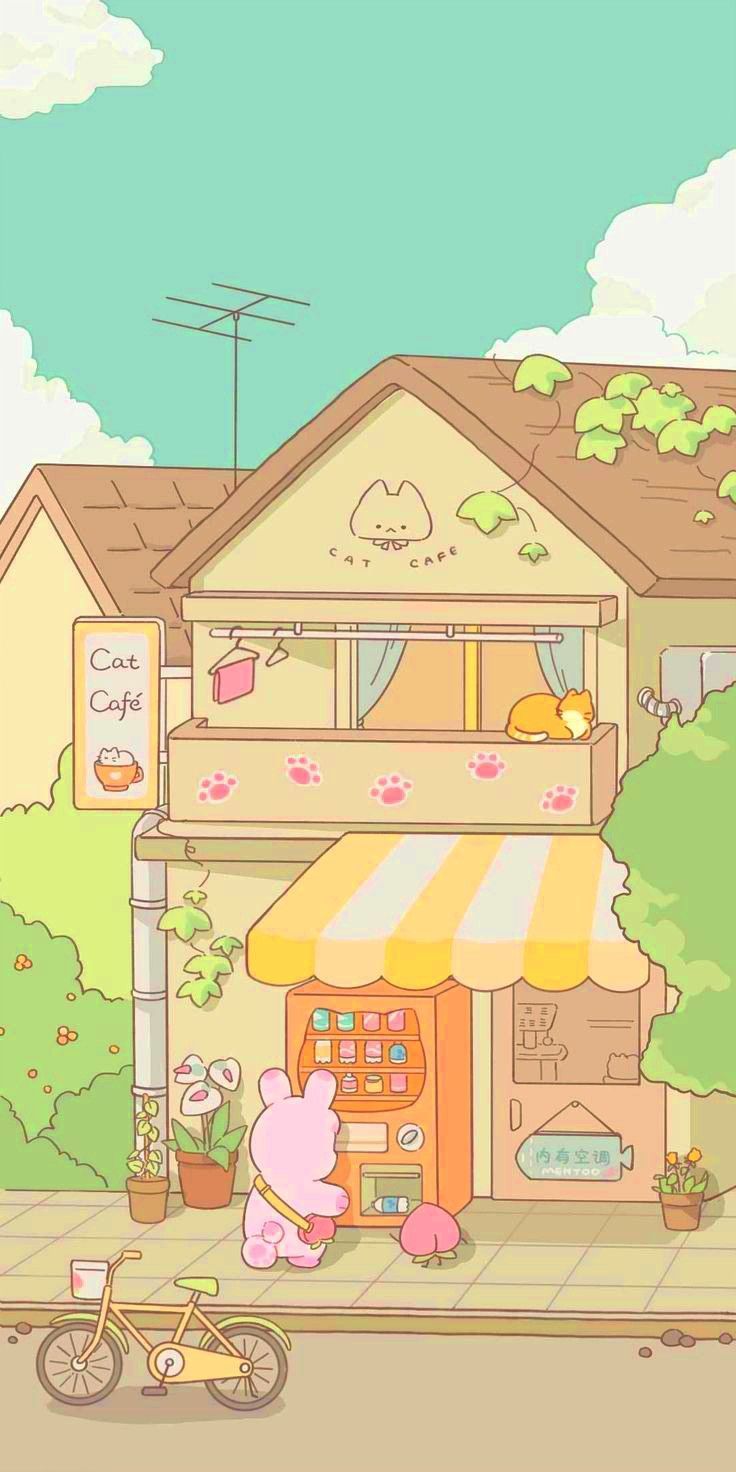 736x1472 Studiocherii wallpaper. Mint kawaii wallpaper, Minimalist kawaii wallpaper, Wallpaper cute pastel