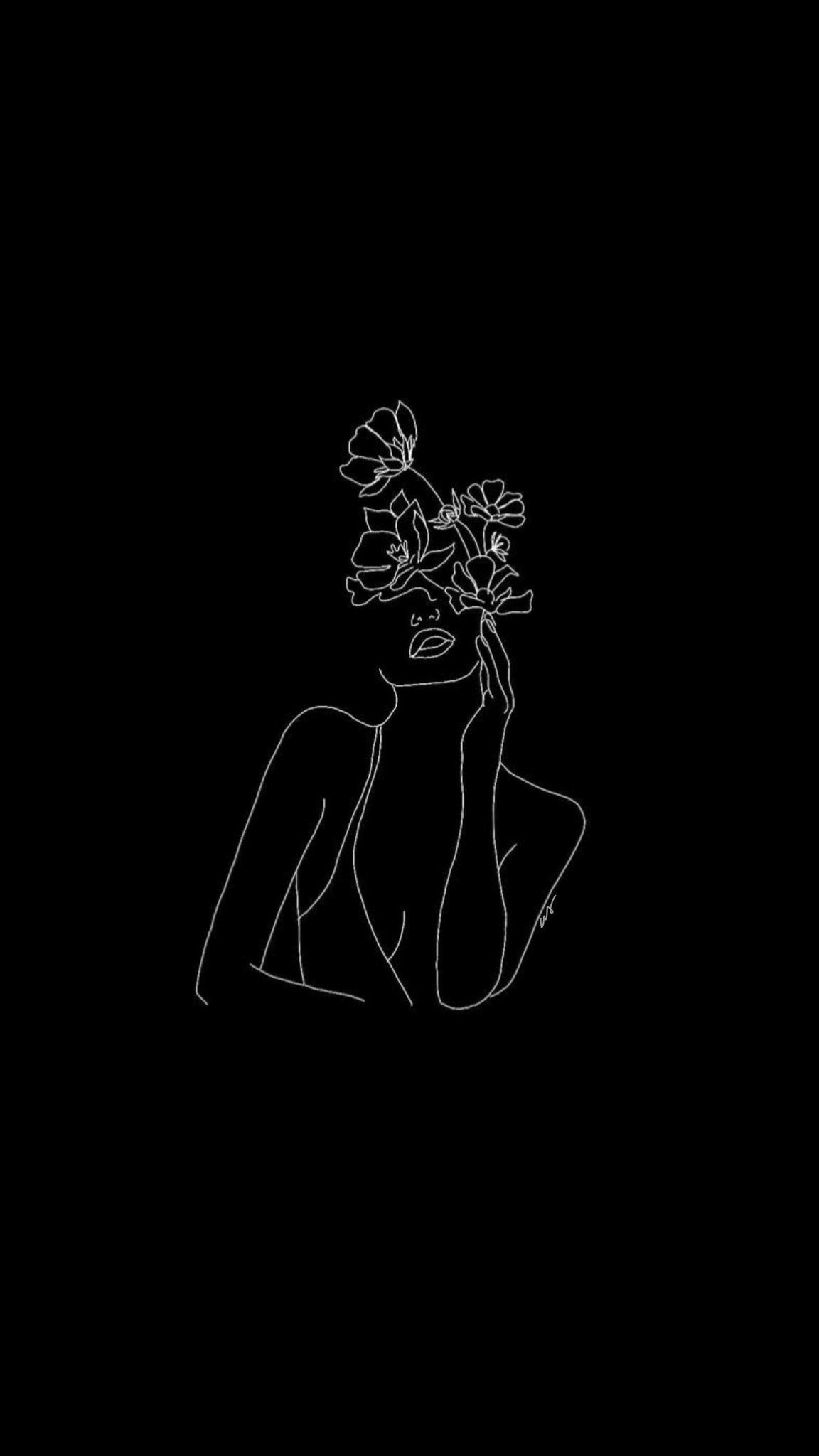 1152x2048 Art Line Aesthetic Wallpaper