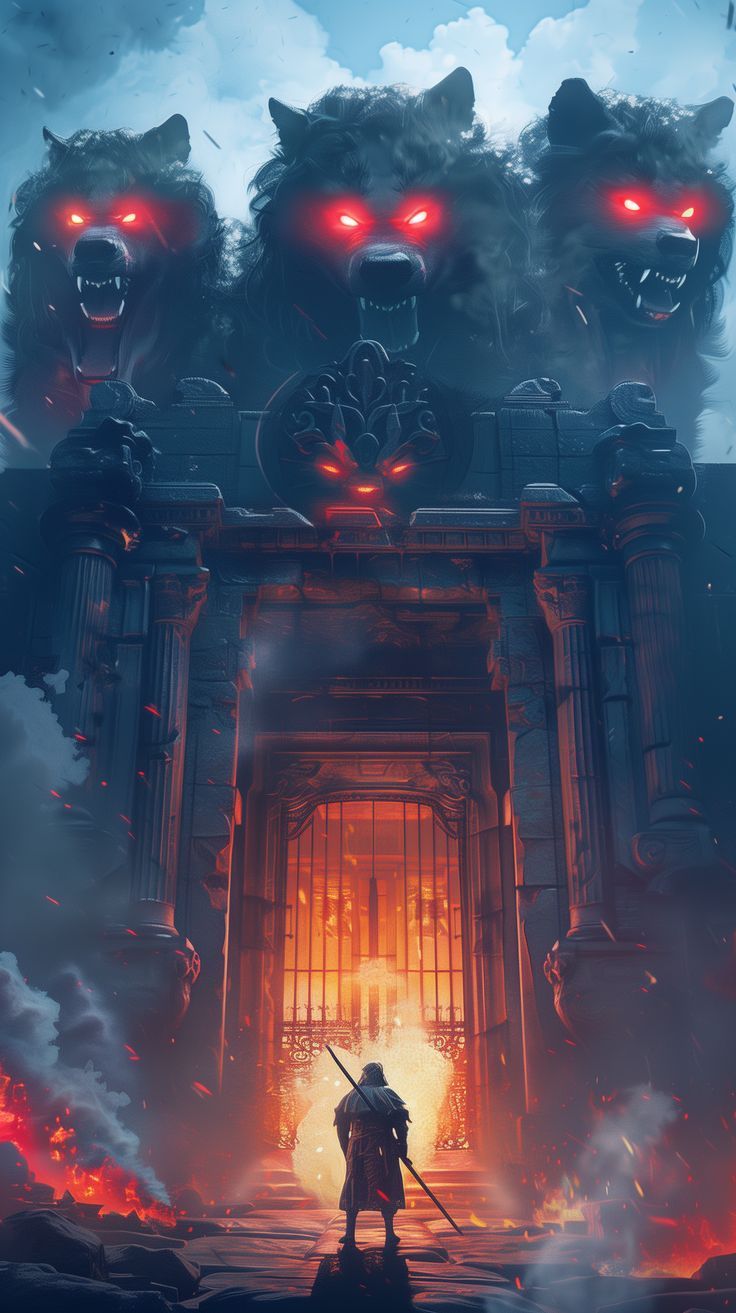 736x1313 Cerberus Guarding The Underworld