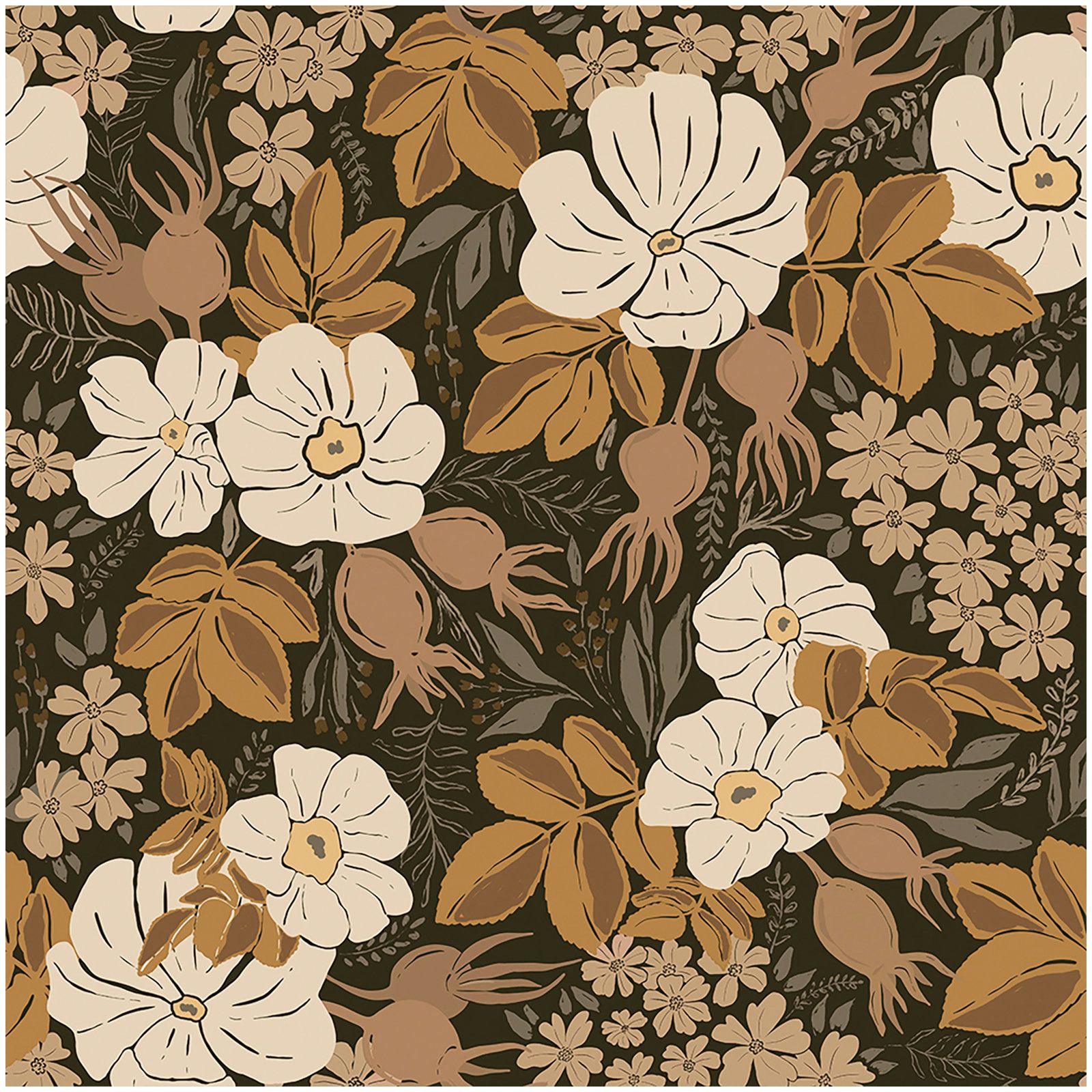 1600x1600 Winston Porter Melfred Peel & Stick Wallpaper Vintage Floral Roll & Reviews