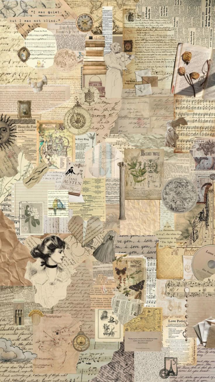 736x1308 vintage #art #aesthetic #paper #letters #background #wallpaper #vibes