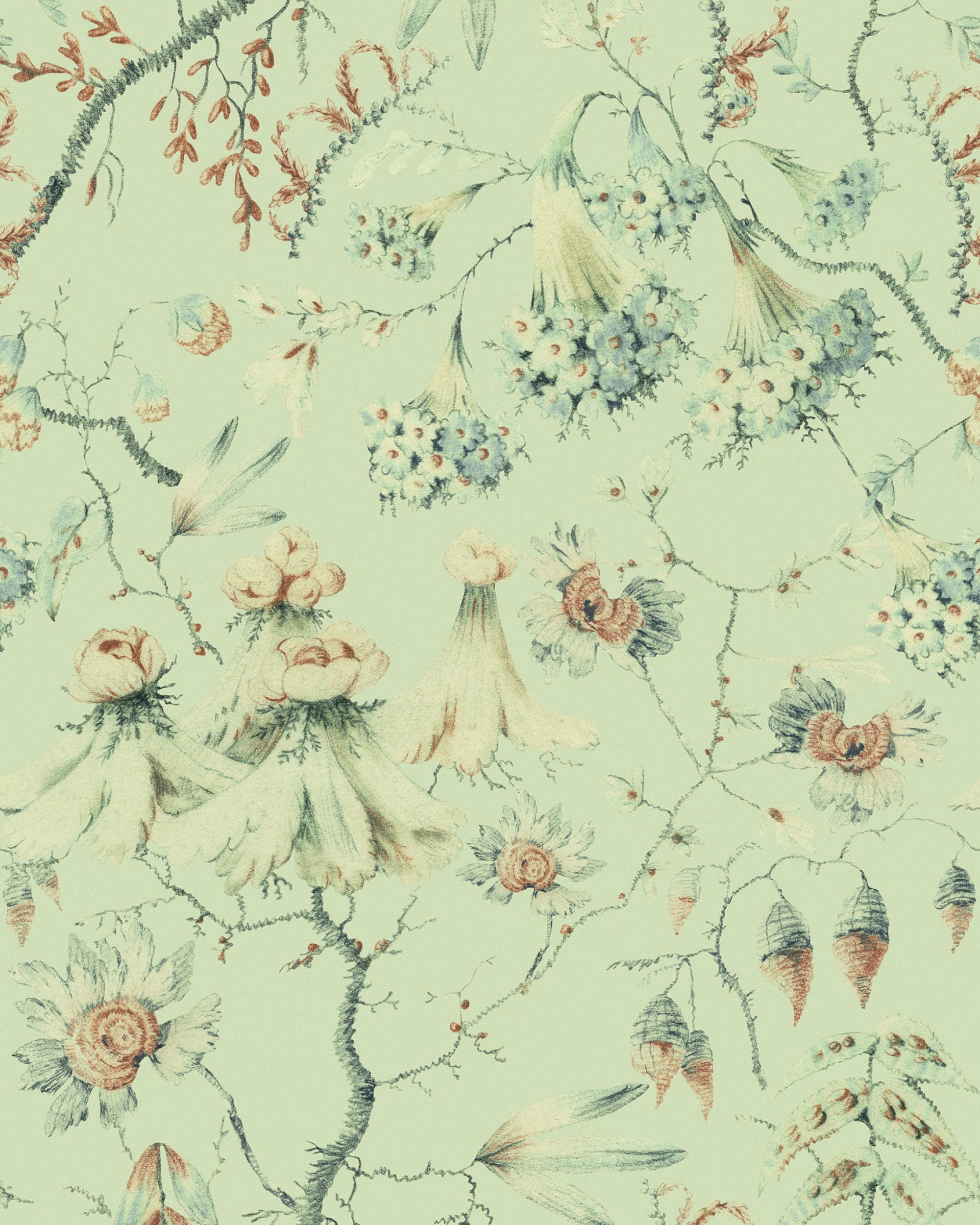 2000x2500 GRANDMA'S TAPESTRY Green Wallpaper