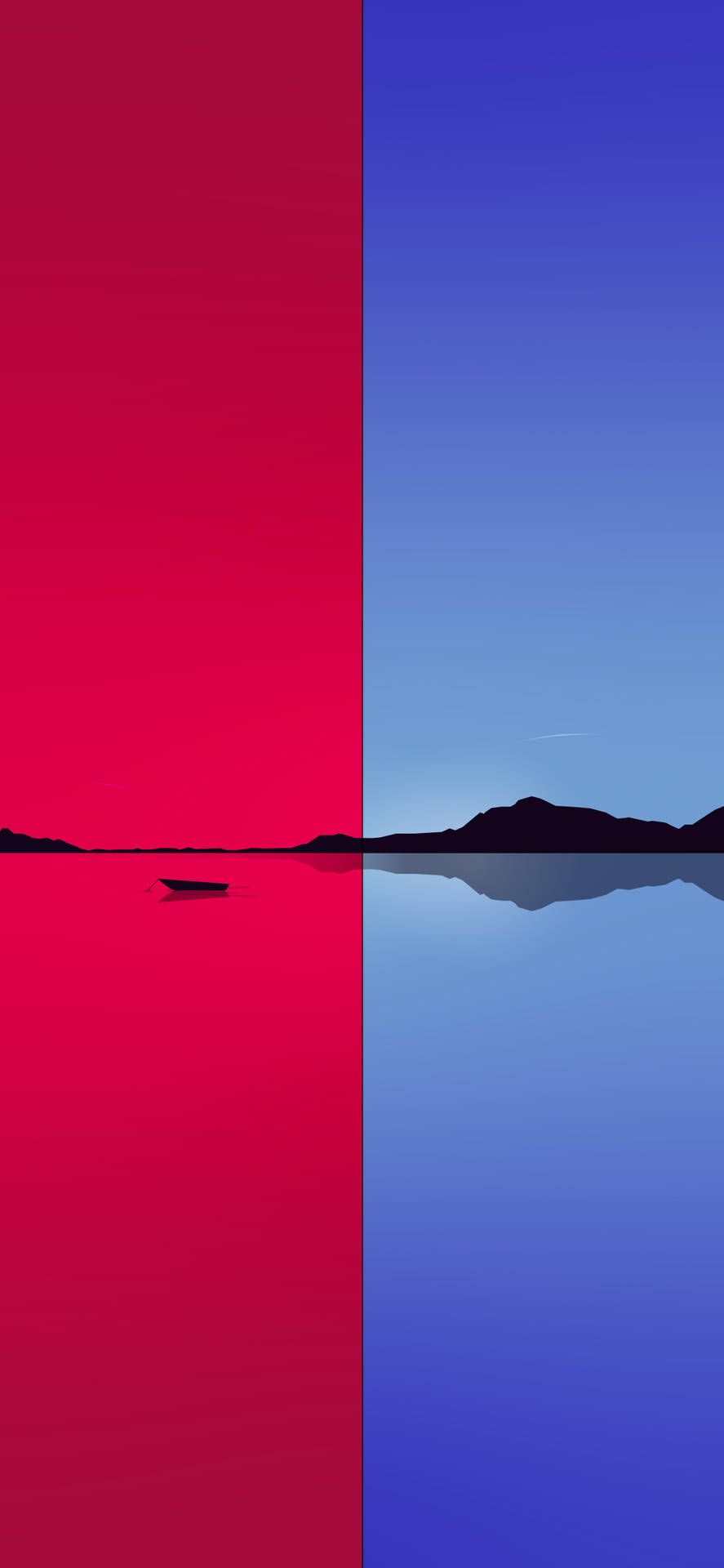 887x1920 An Island Split In Two Colors Wallpaper