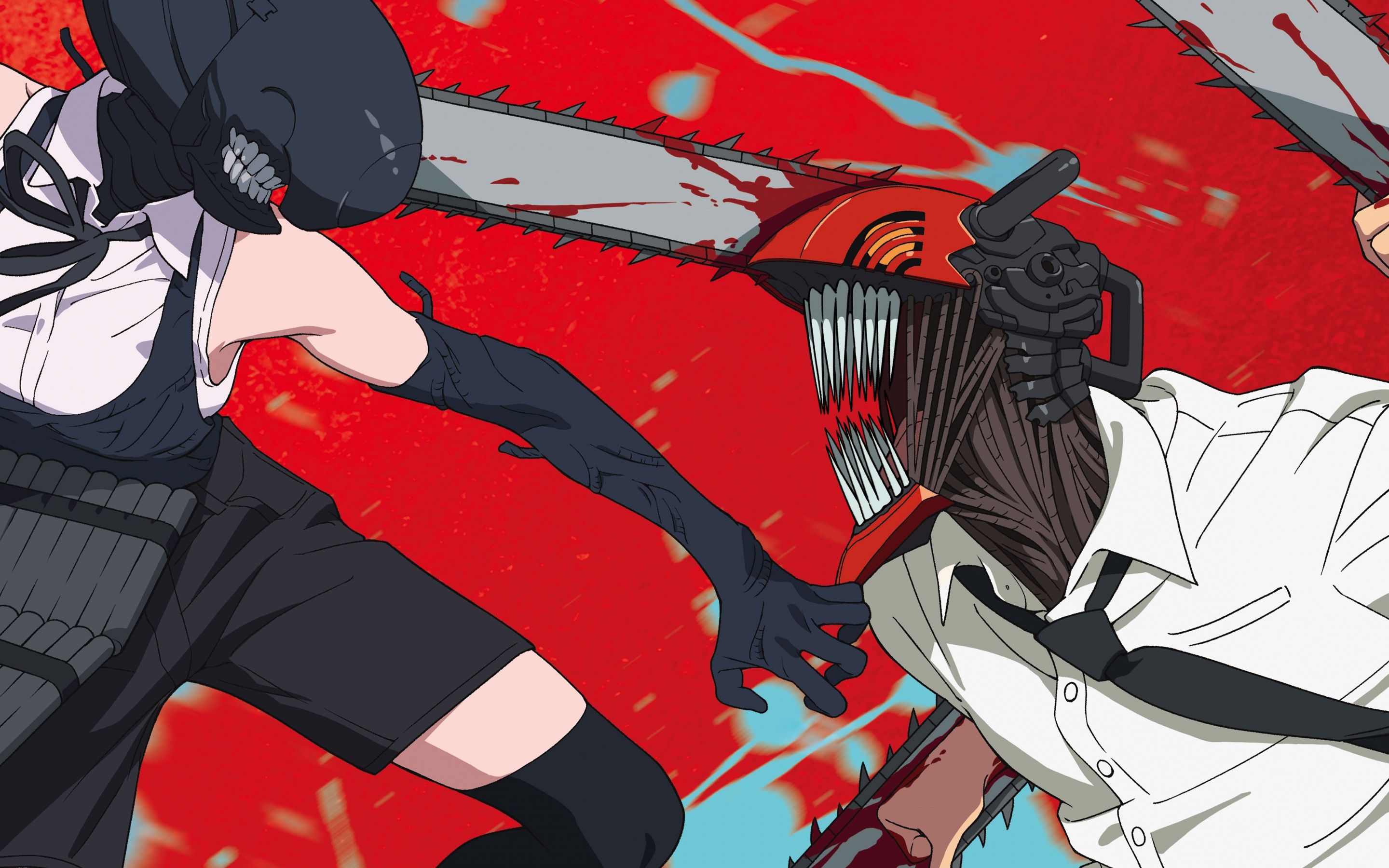 2880x1800 Reze vs Denji Wallpaper 4K, 5K