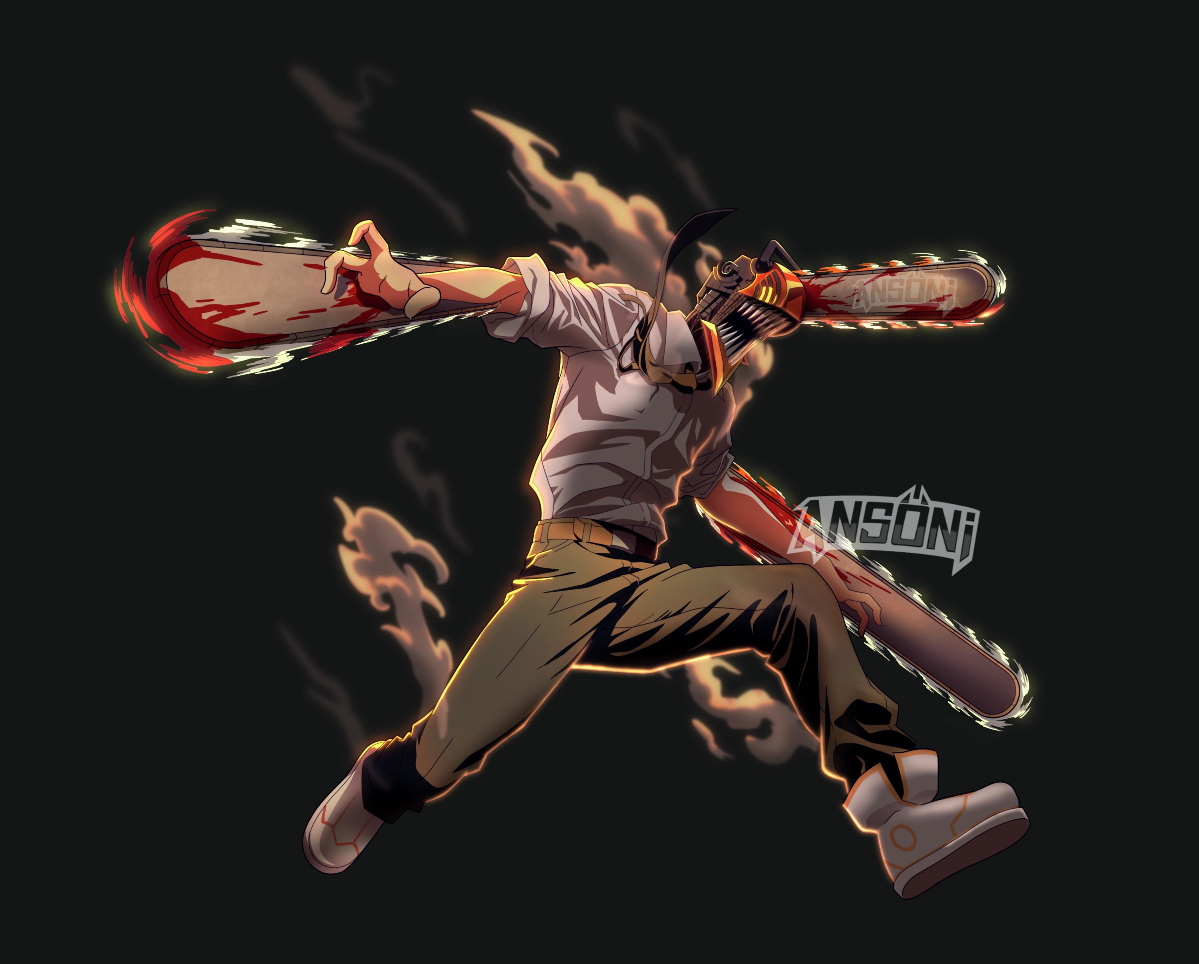 4200x3377 Denji vs Reze fan art (made by me)