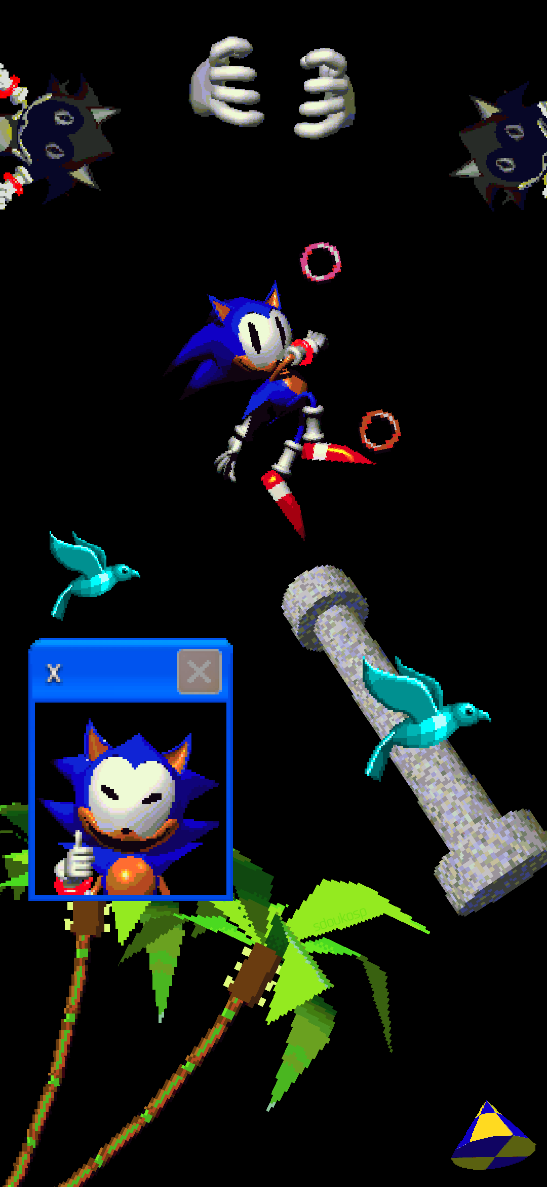 1080x2340 Sonic Rewrite Wallpaper