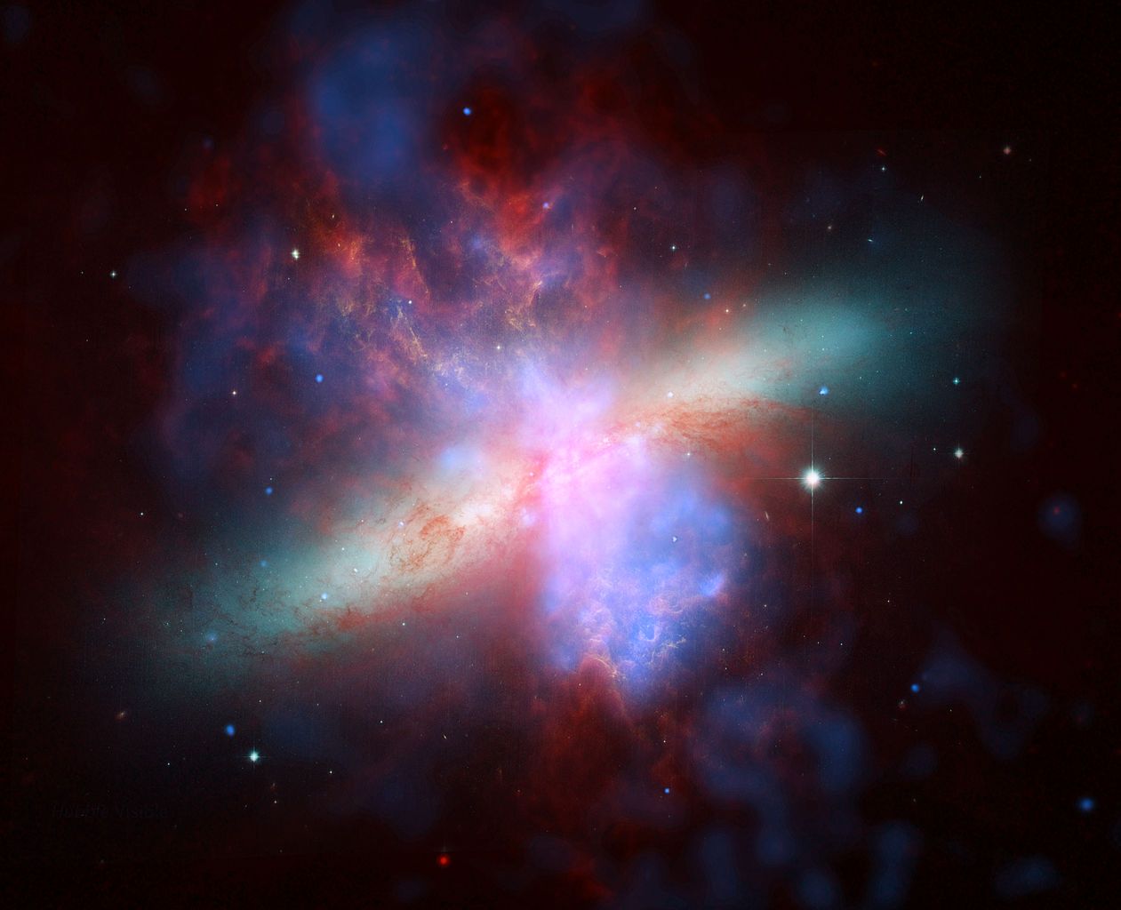 1261x1024 Messier 82: Cigar Galaxy