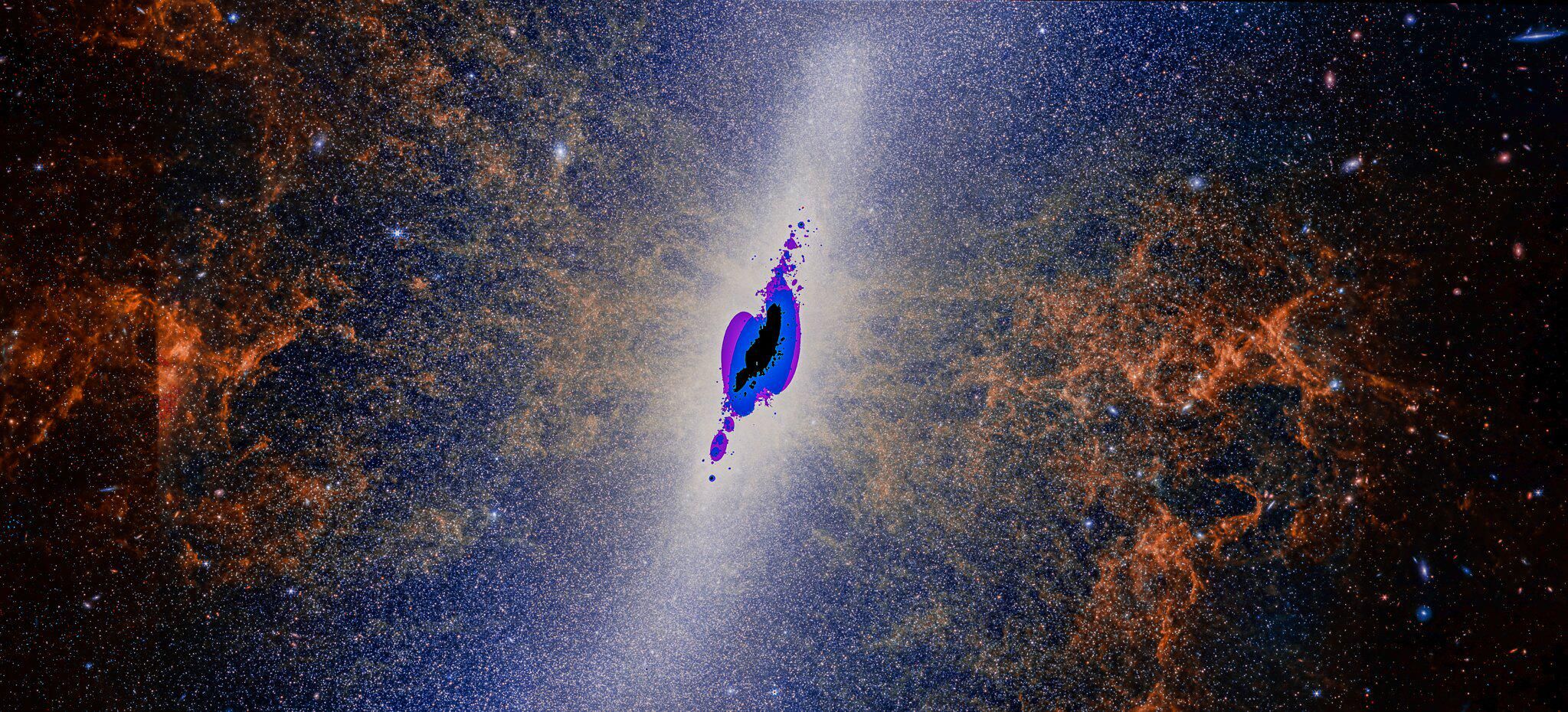 2047x930 New JWST Image Shows SUPERNOVA POWERED SUPERWINDS In The Cigar Galaxy (Credit: Thomas Carpentier)