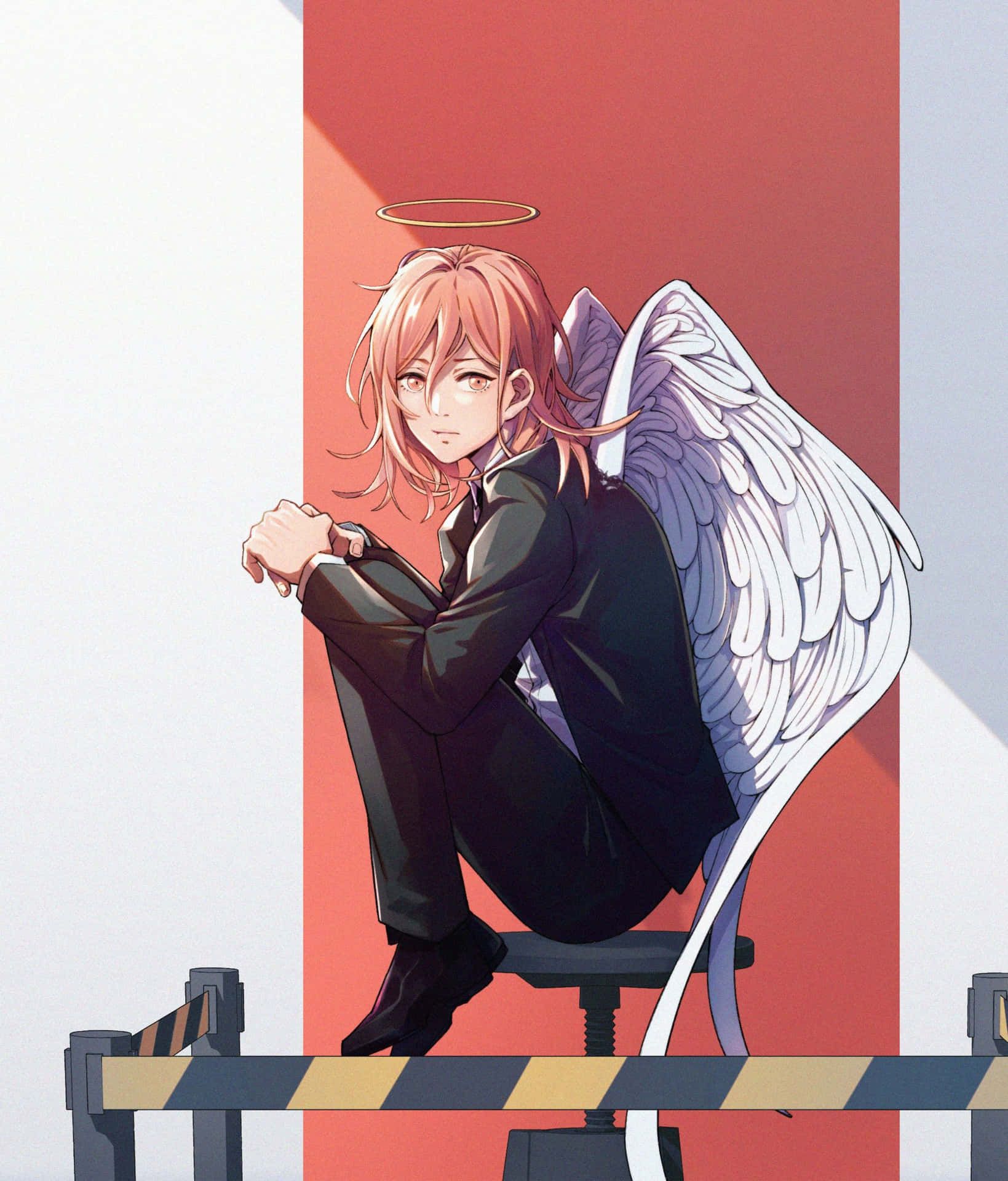 1639x1920 Download Chainsaw Man Angel Devil In Epic Battle Stance Wallpaper