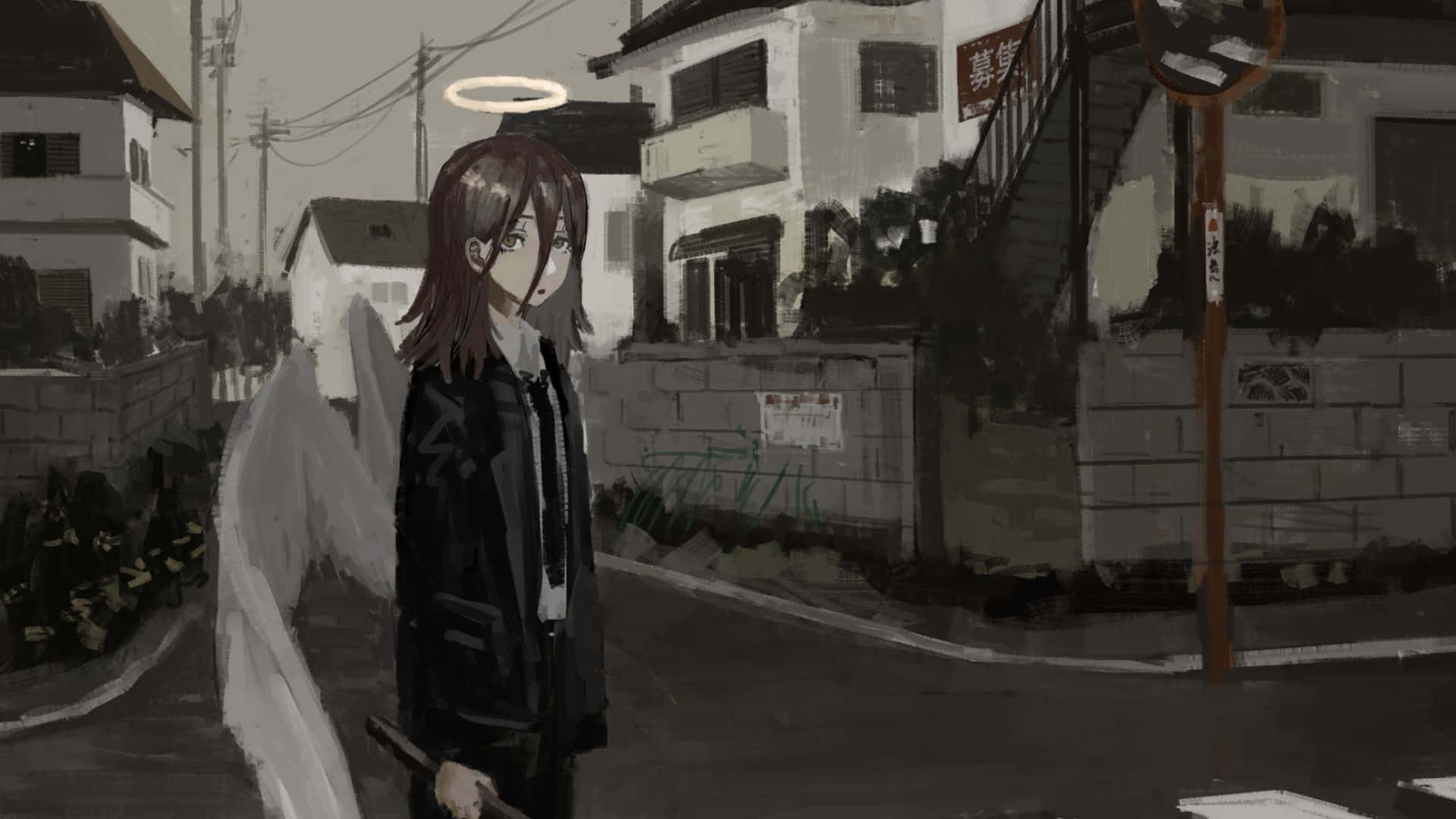 1920x1080 Download Epic Scene of Angel Devil from Chainsaw Man Wallpaper