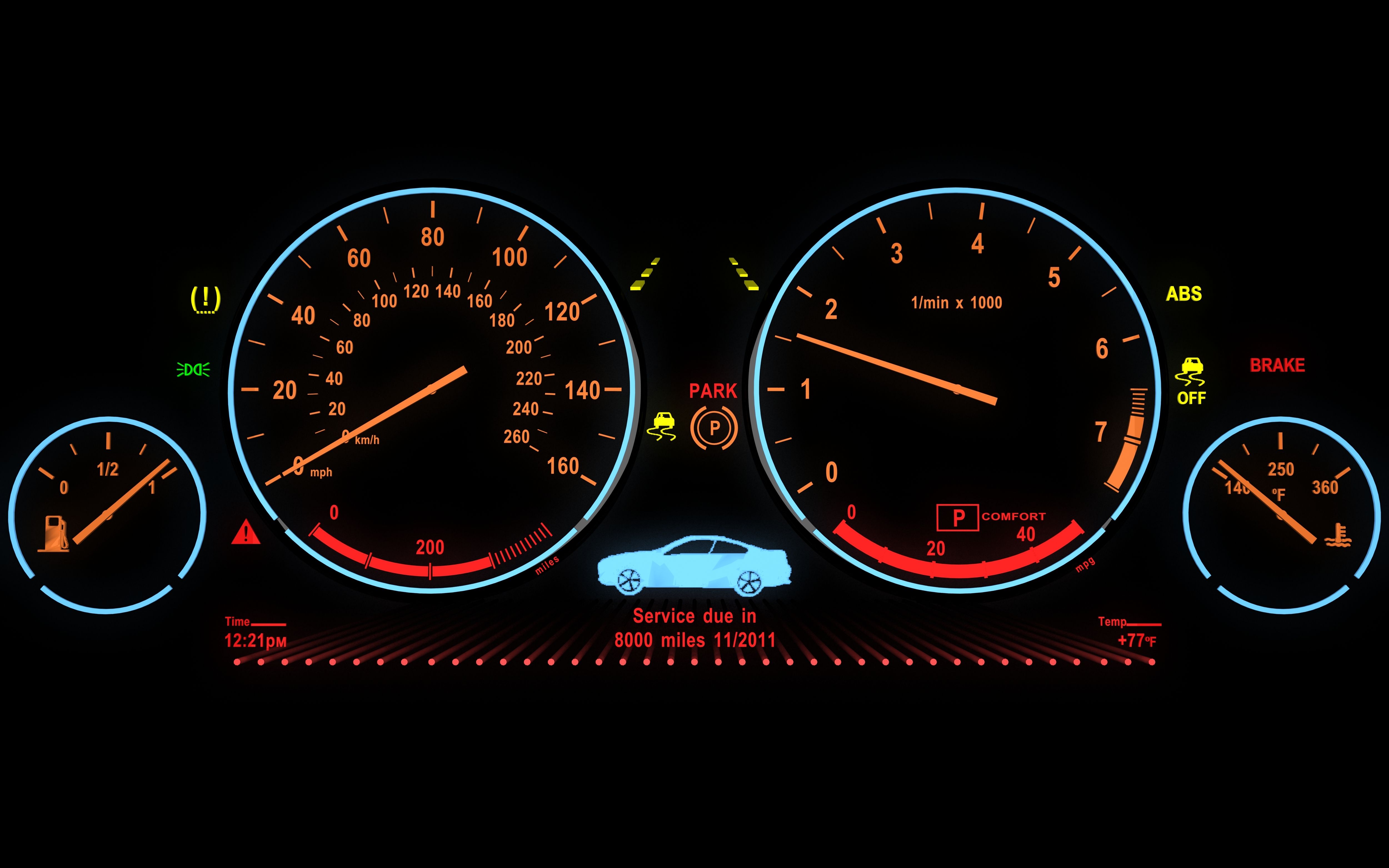 5000x3125 Wallpaper Black and White Analog Instrument Panel Cluster, Background Free Image